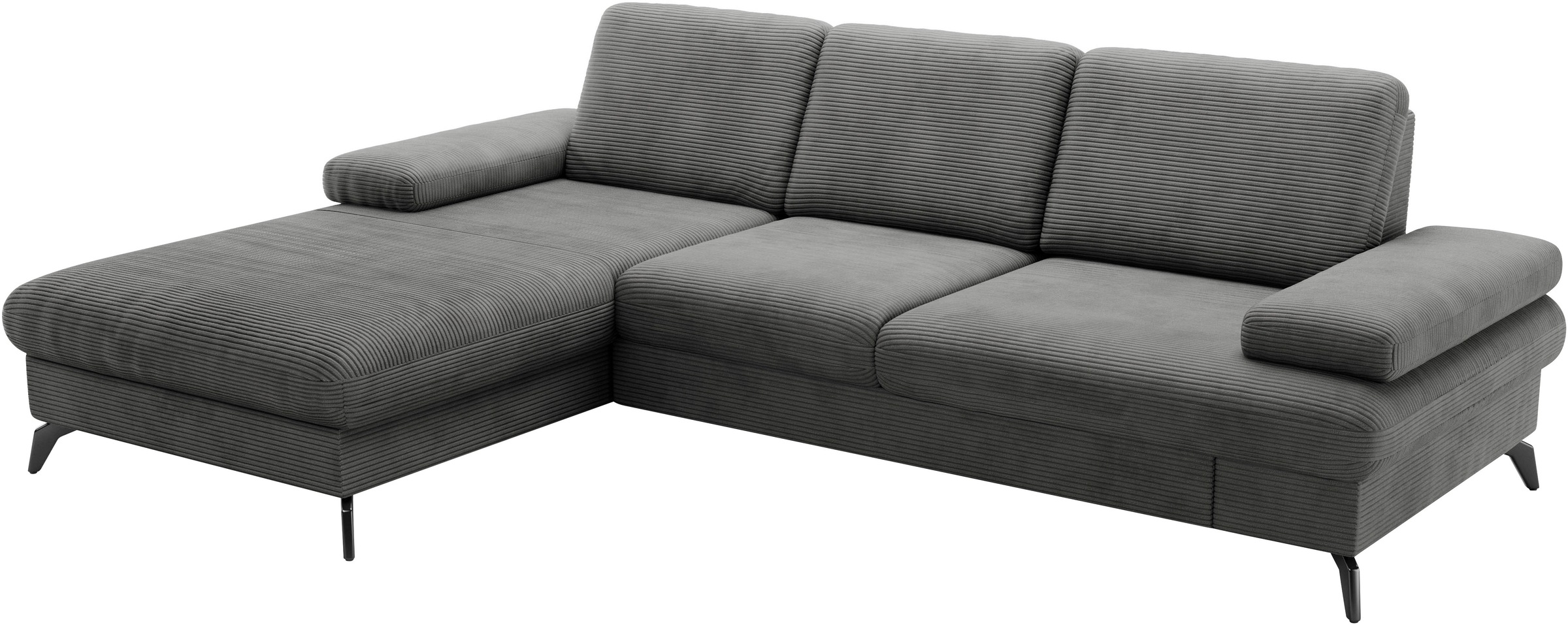 sit&more Ecksofa »Morris Jubi L-Form, B: 247 cm«, mit Armteilfunktion & 1 Zierkissen, optional Bettfunktion