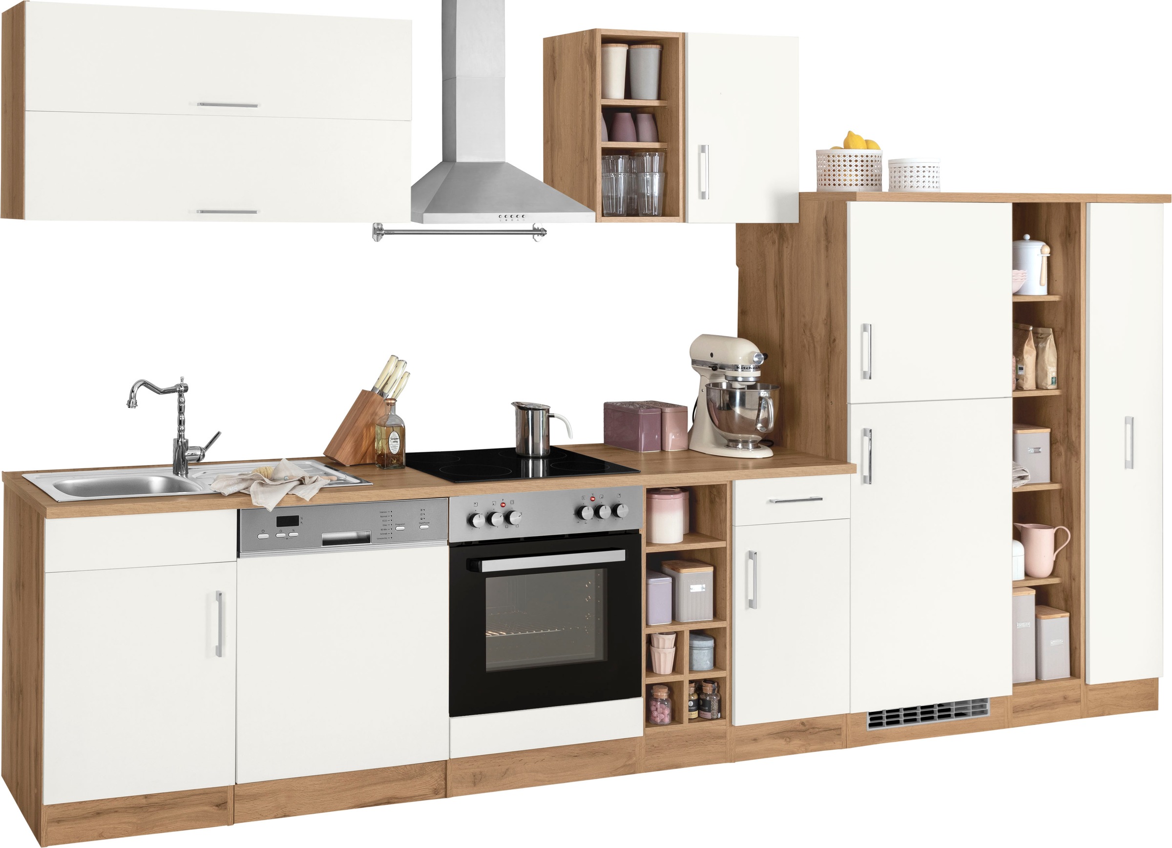 KOCHSTATION Küchenzeile »KS-Colmar«, mit E-Geräten, Breite 360 cm