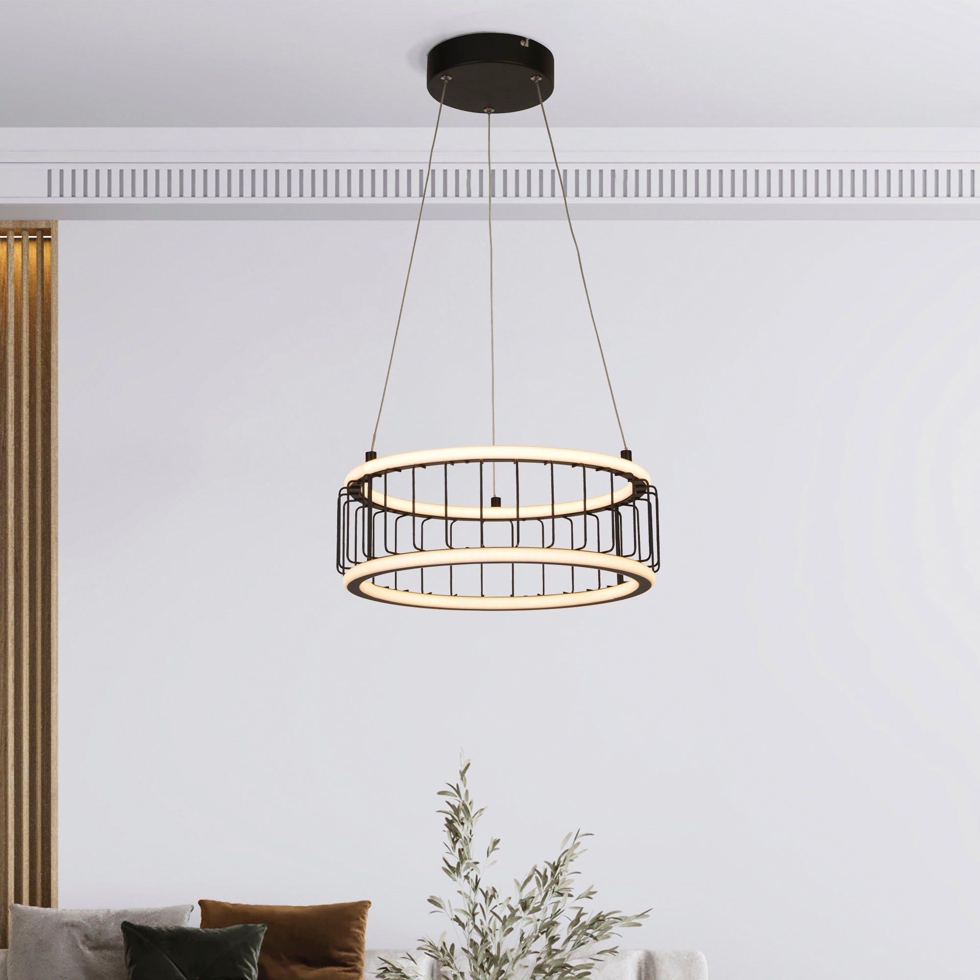 Searchlight LED-Hängeleuchte »Hängeleuchte Circolo, 1-flammig«, 1 flammig, Leuchtmittel LED-Modul | LED fest integriert, Elegante Optik