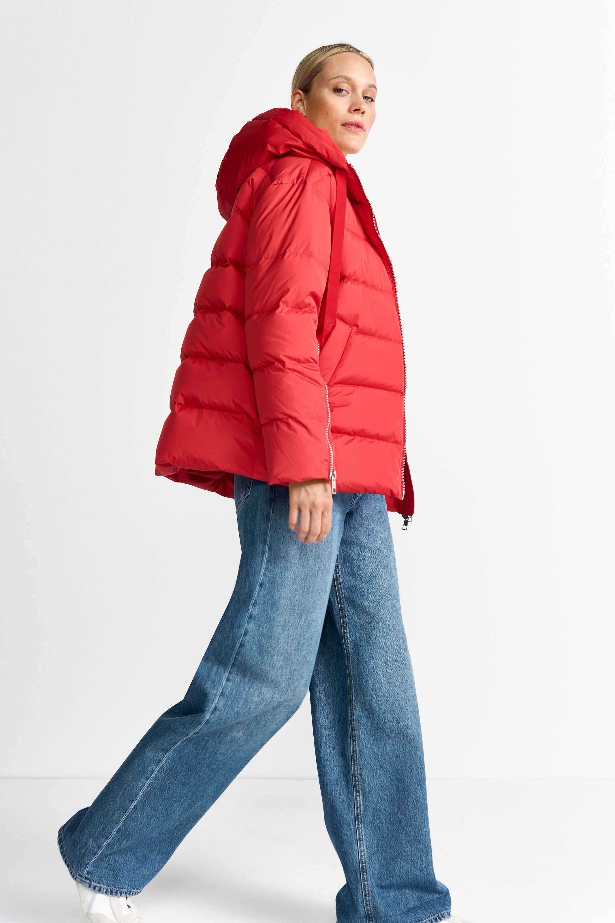 RICHROYAL Steppjacke, mit Kapuze, oversized, 2-Wege-Reißverschluss, Winterjacke