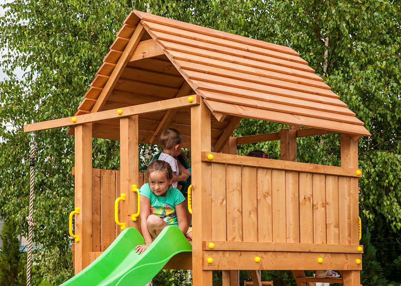 FUNGOO Spielturm »MAXI SET FUN GYM«, mit Schaukel & Rutsche, Klettererweiterung, Sandkasten