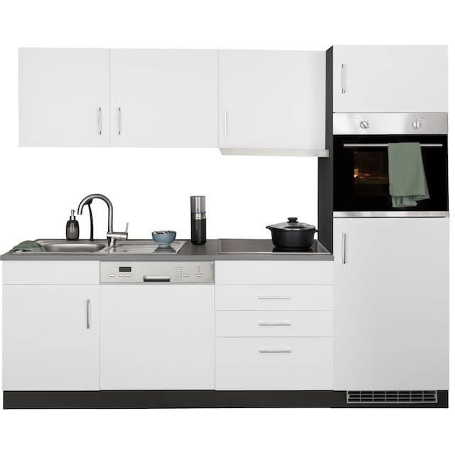 HELD MÖBEL Küchenzeile »Paris«, mit E-Geräten, Breite 230 cm, wahlweise mit  Induktionskochfeld online bestellen