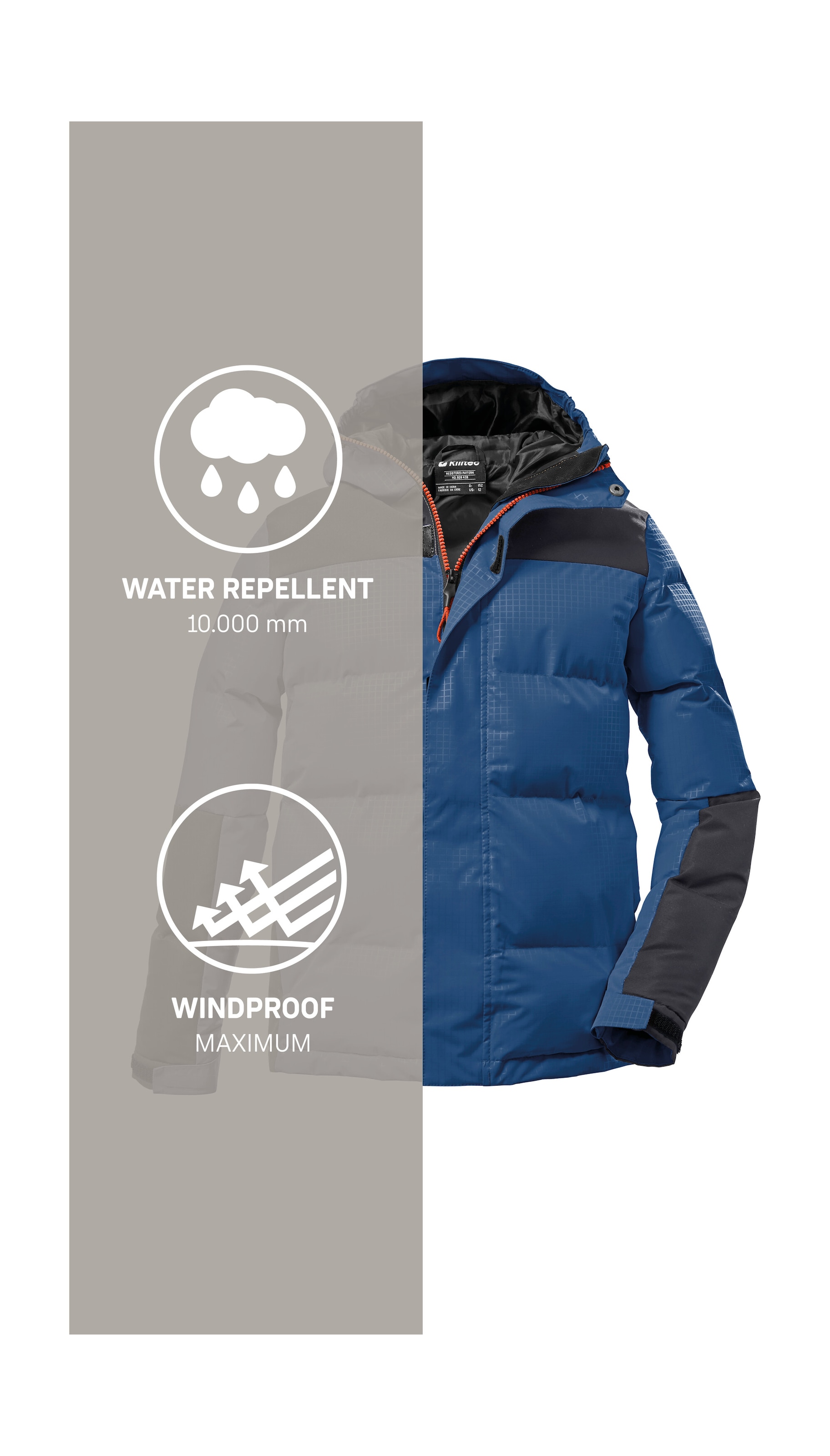 Killtec Steppjacke »KOW 31 BYS QLTD JCKT« Kinder Winterjacke, gefüttert, wind- und wasserabweisend, atmungsaktiv