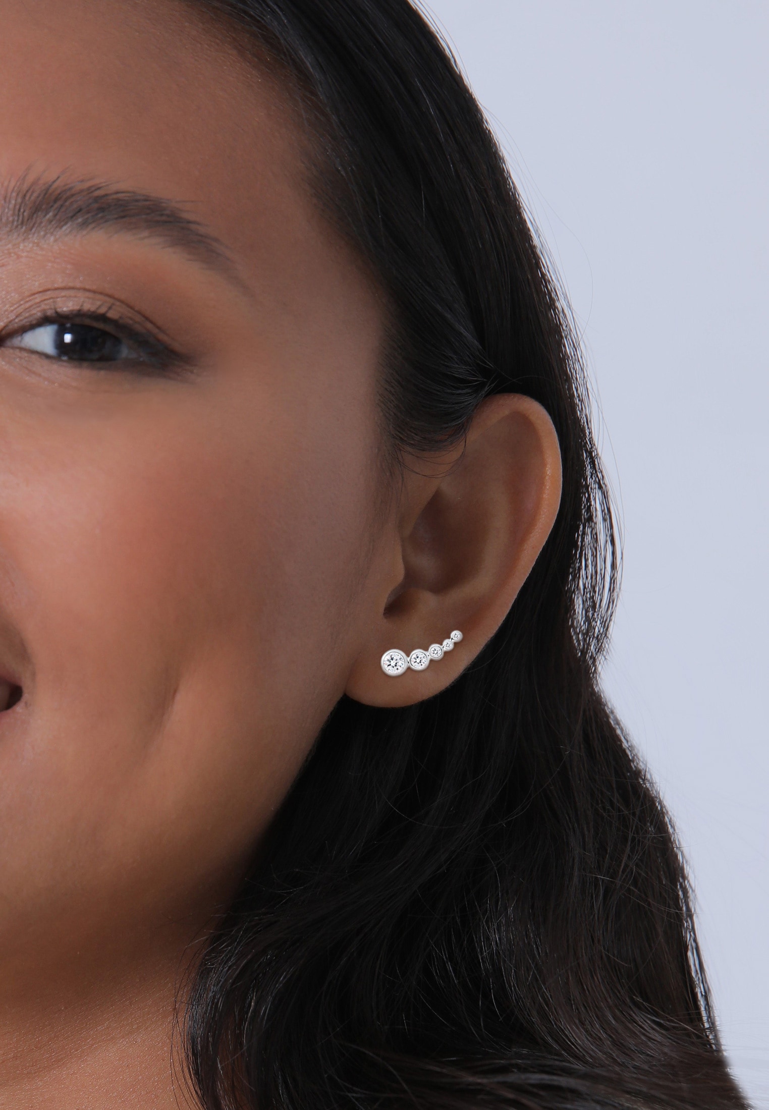 Elli Paar Ohrstecker »Ohrklemme Earclimber, mit Kristallen von Swarovski®«