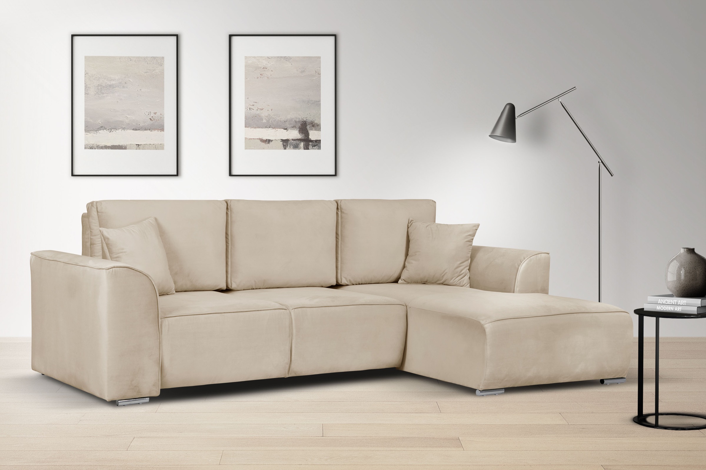 OTTO home Ecksofa »BEATRICE optionale Schlafsofa mit Bettkasten, B/T/H: 265 günstig online kaufen