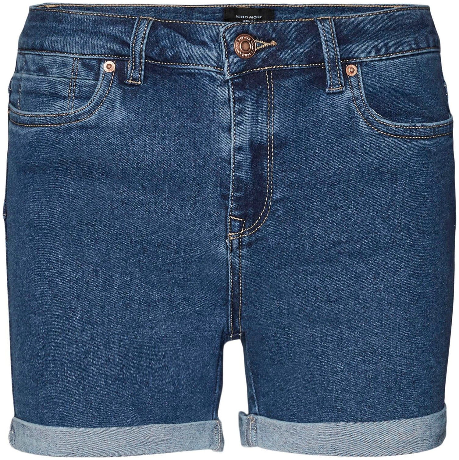 Vero Moda Jeansshorts »VMLUNA MR FOLD SHORTS MIX GA NOOS«, mit Umschlagsaum