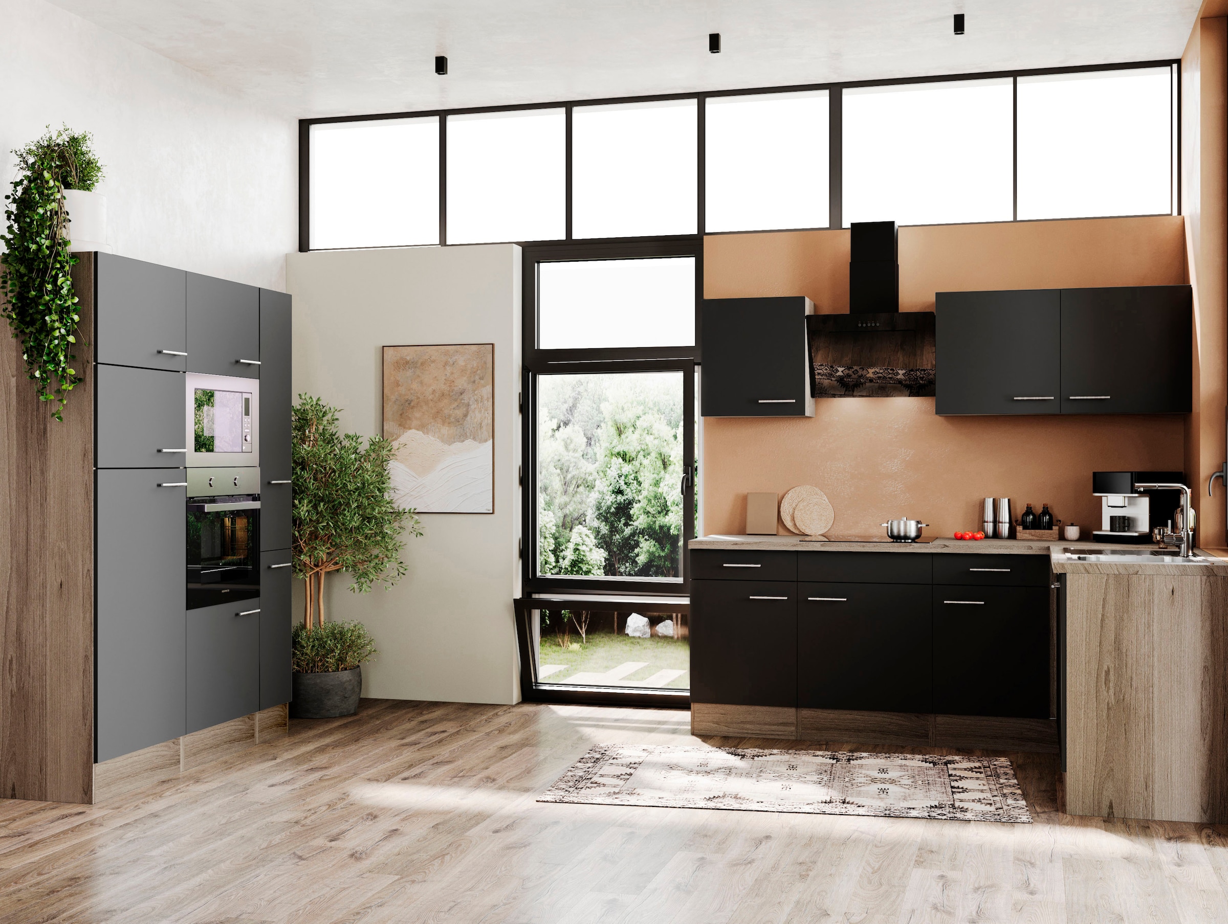 RESPEKTA Winkelküche »Oliver« Breite 370 cm, wechselseitig aufbaubar