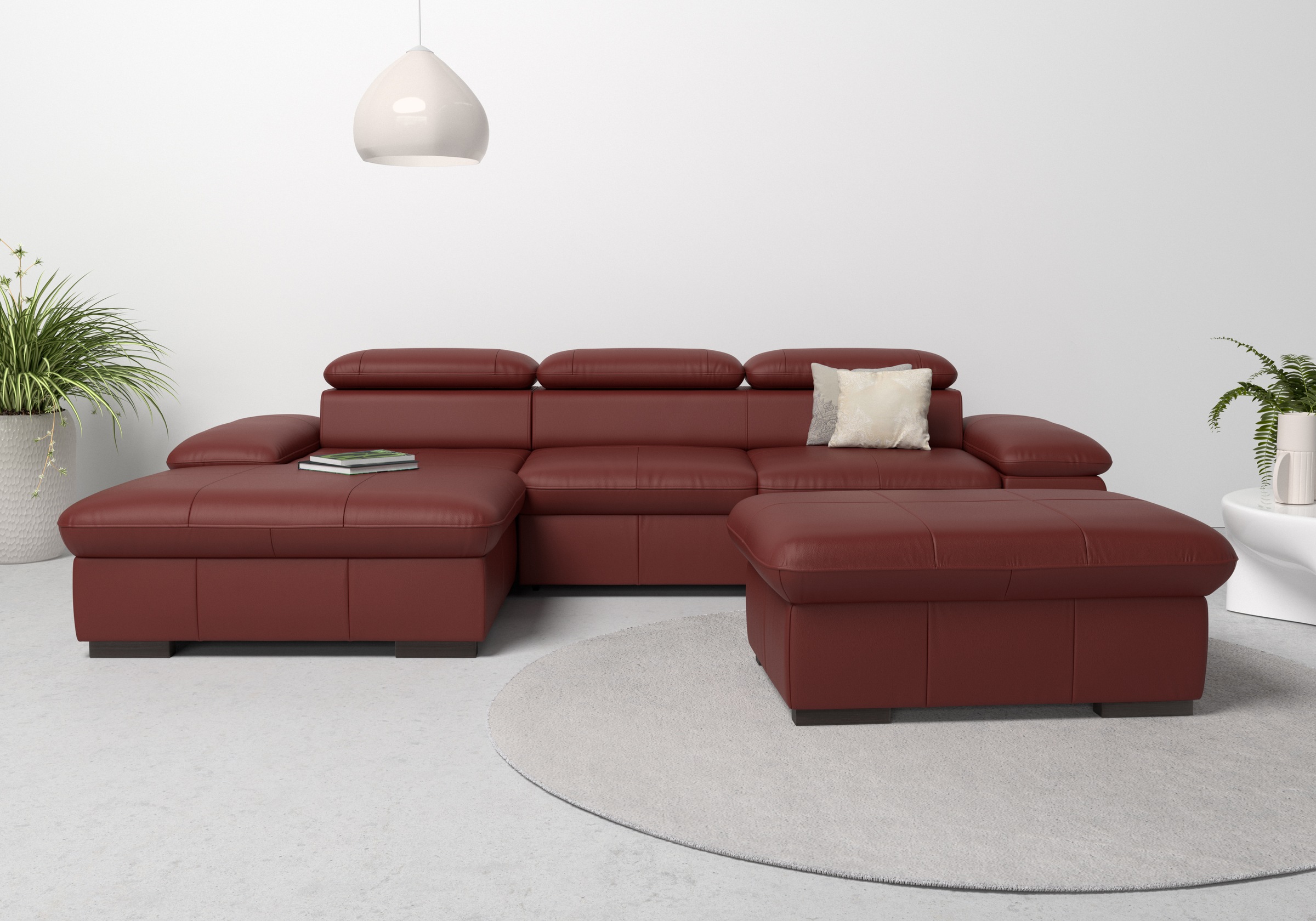 Home affaire Ecksofa »Alberto L-Form«, mit Kopfteilverstellung, wahlweise mit Bettfunktion
