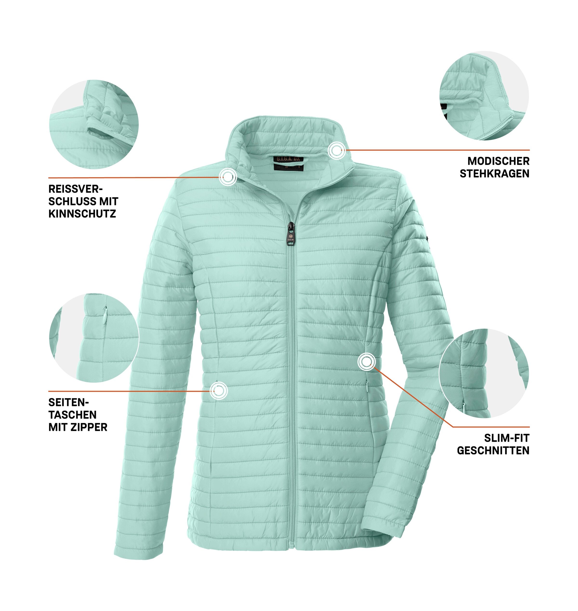 G.I.G.A. DX by killtec Steppjacke »Damen Steppjacke OOGS 2«, Ultraleichte Damen Steppjacke, dünn gefüttert, fällt kleiner aus