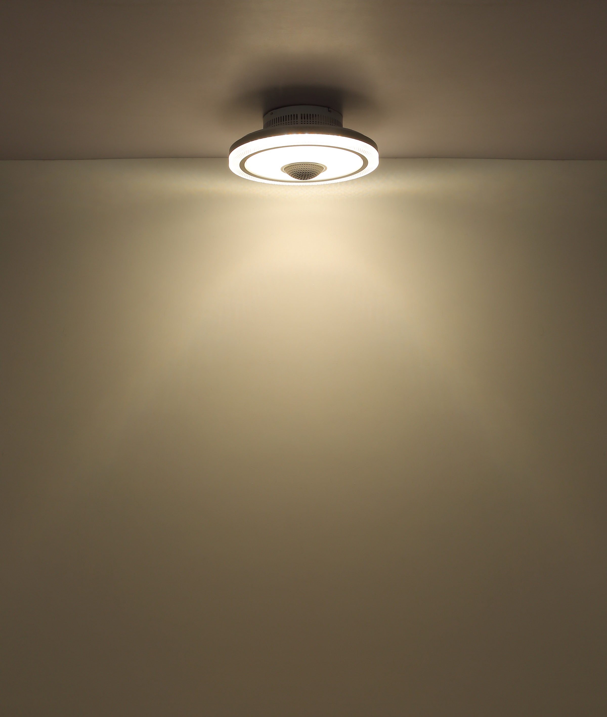 GLOBO LIGHTING Deckenleuchte »SHELLY« LED-Modul 1 Stk. warmweiß - kaltweiß Ventilator weiß Kristalleffekt Funktionen elegant Wohnraum