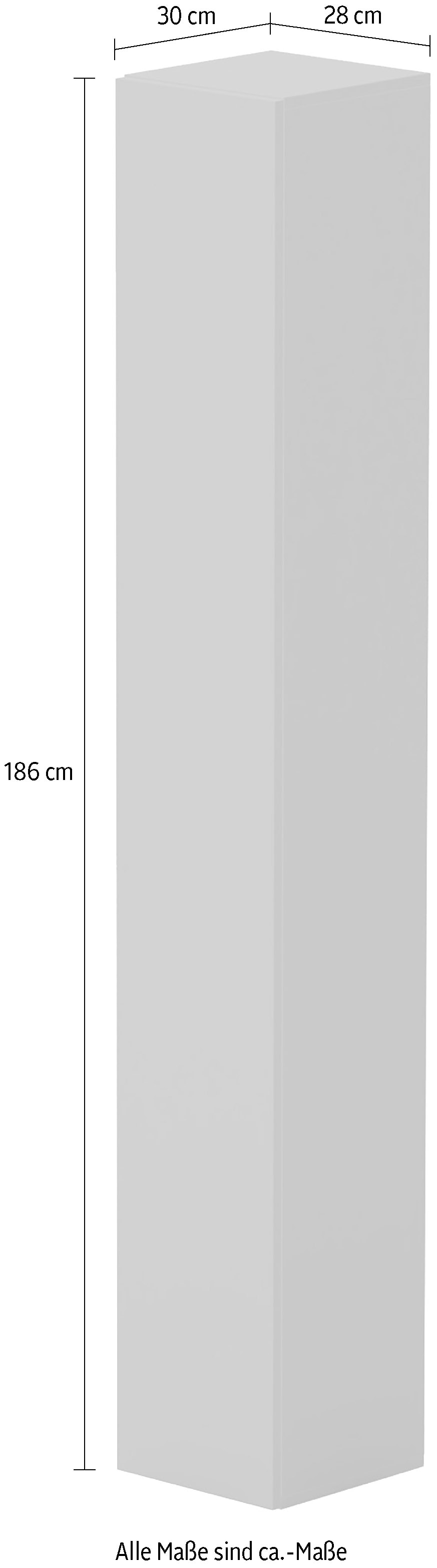 INOSIGN Mehrzweckschrank »Infinity Breite 28 cm, Stauraumschrank mit 1 Tür, Mehrzweckschrank,«, mit Push-to-open Funktion, 2 Größen, verschiedene Farben