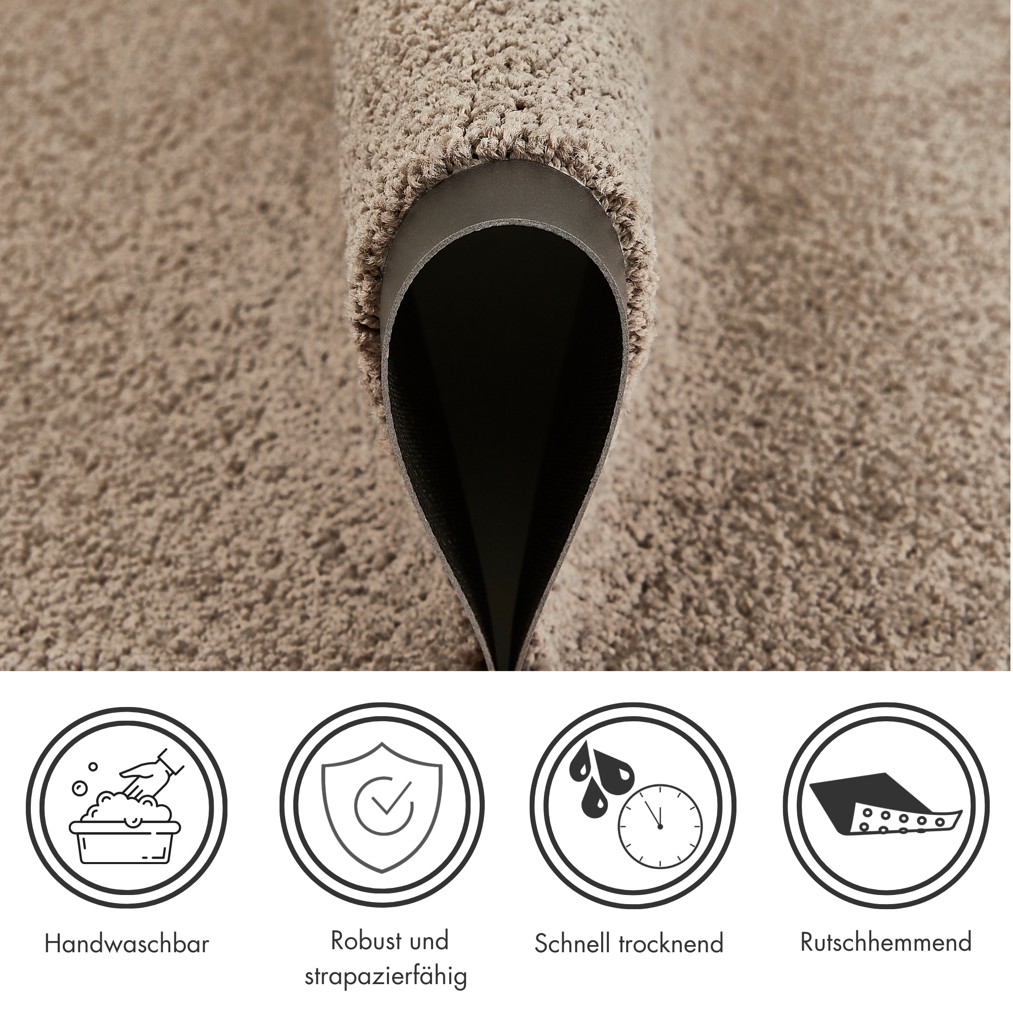 Andiamo Fußmatte »Verdi, Made in Netherlands«, rechteckig, 6 mm Höhe, Schmutzfangmatte, auch für überdachten Außenbereich geeignet, waschbar