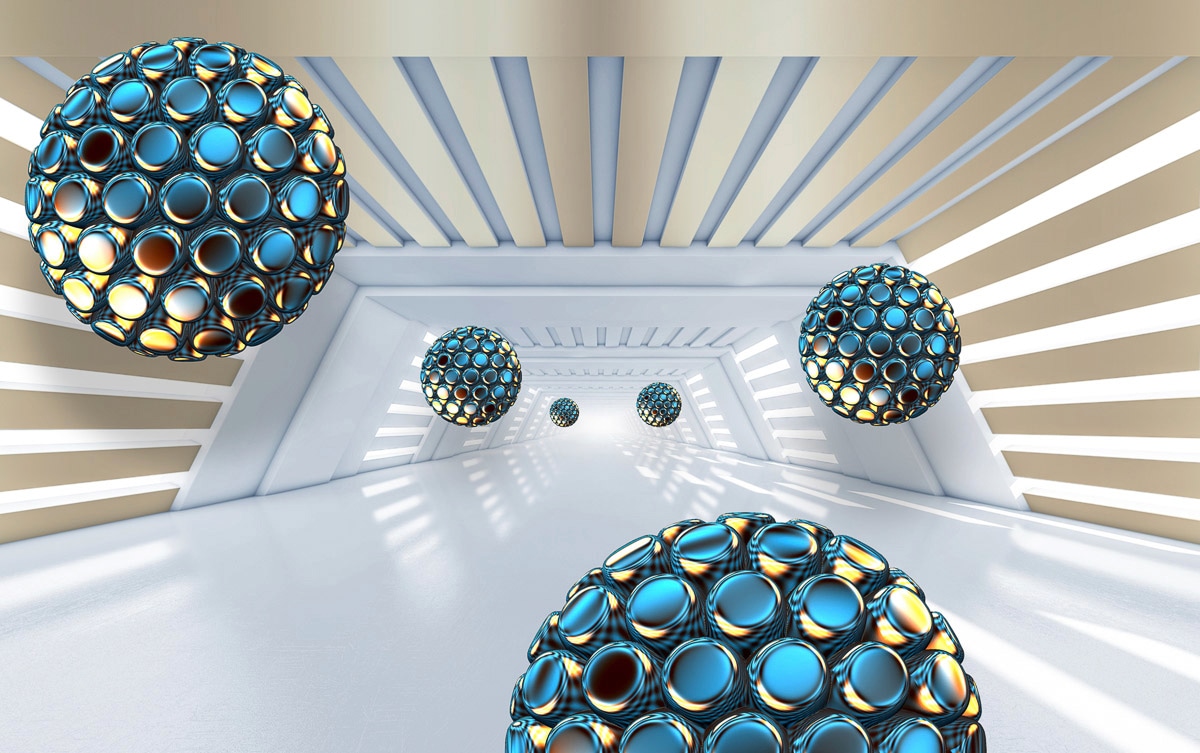 Papermoon Fototapete »Abstrakt 3D Effekt«