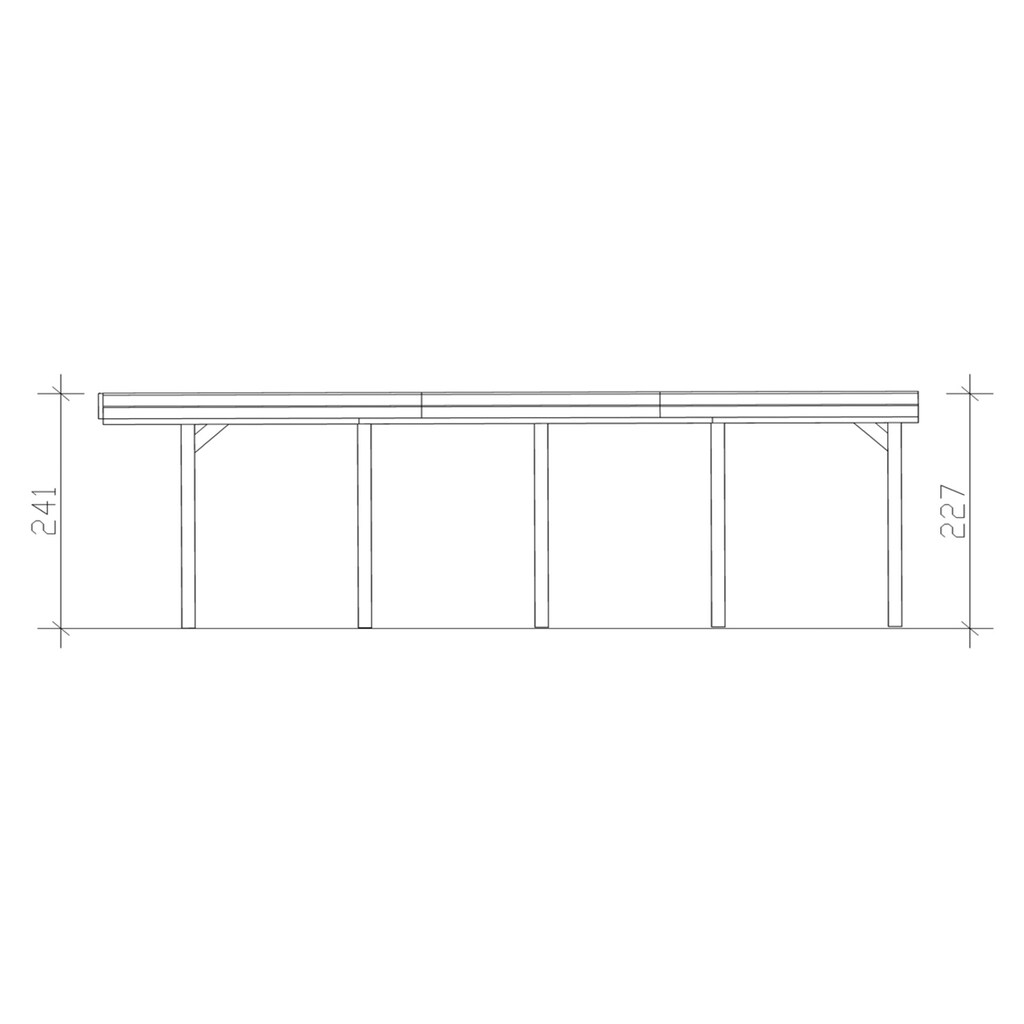 Skanholz Einzelcarport »Friesland«, Holz, 355 cm, grün