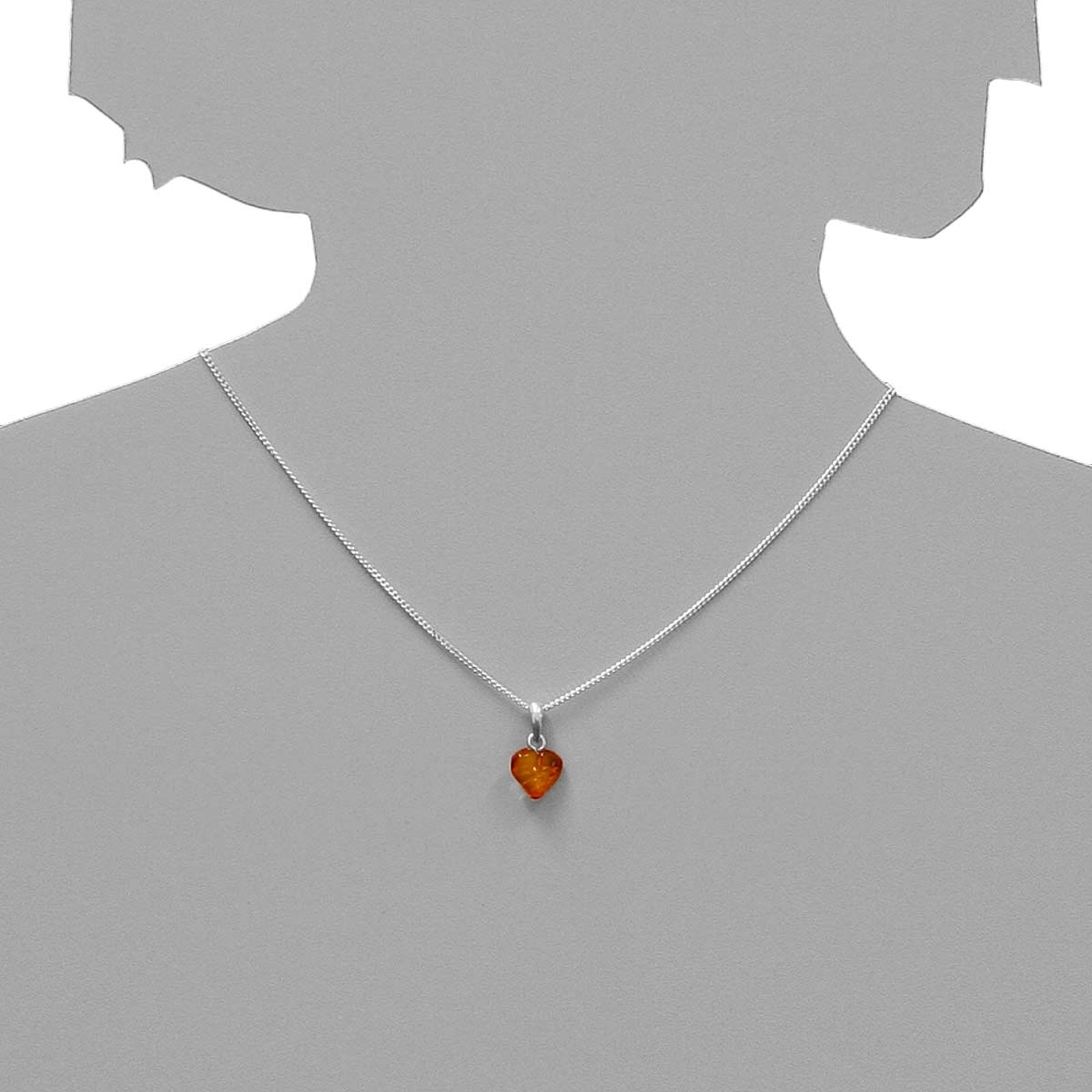 OSTSEE-SCHMUCK Kette mit Anhänger »Ostsee-Schmuck Kette mit Anhänger Herz 11 mm«, (2 tlg.)