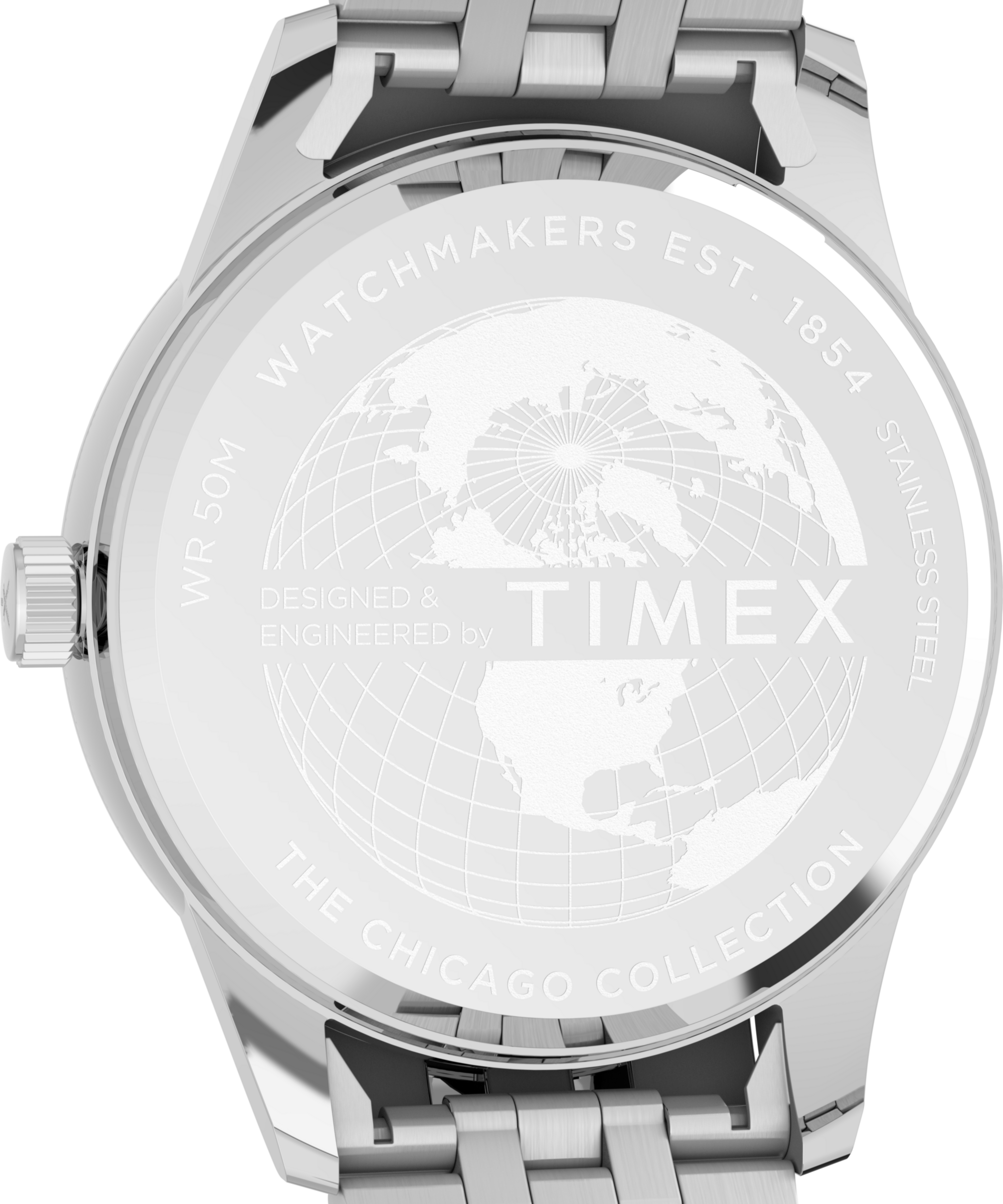 Timex Multifunktionsuhr »CHICAGO« Quarzuhr, Armbanduhr, Herrenuhr, Edelstahlarmband, Datum, Leuchtzeiger