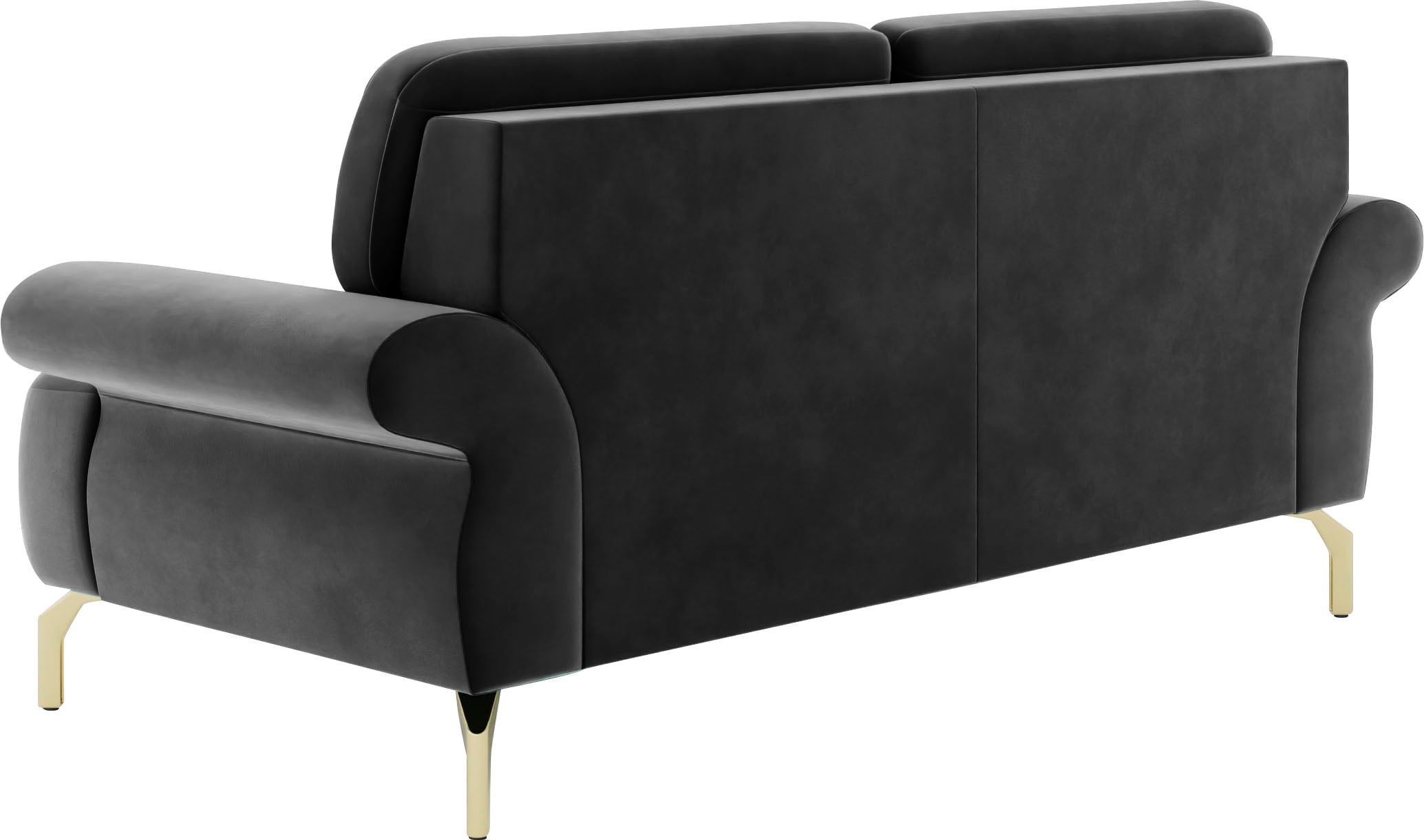 sit&more 2-Sitzer »Orient 1« inkl. 2 Zierkissen mit Strass-Stein, goldfarbene Metallfüße