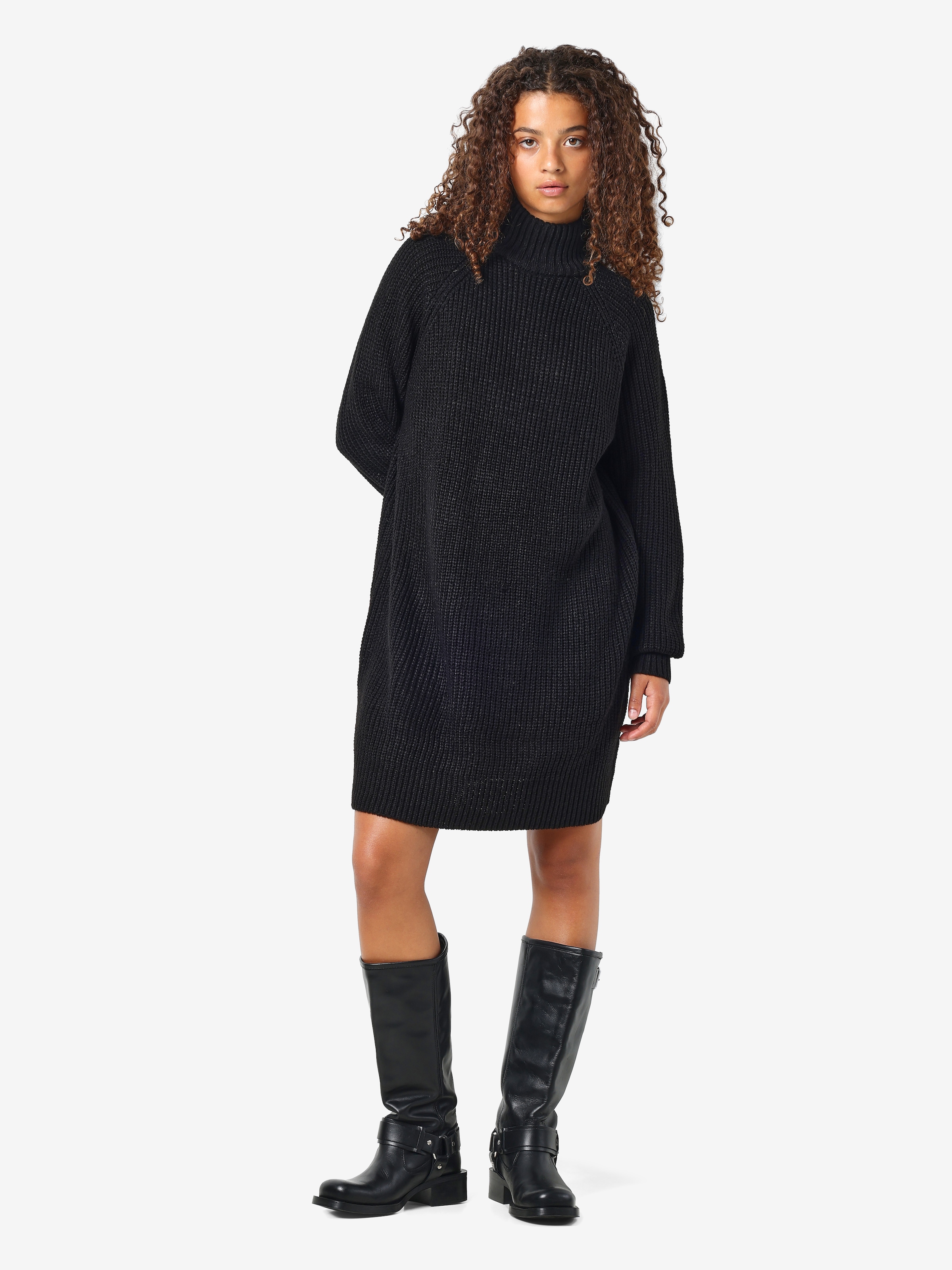 Noisy may Strickkleid »NMTIMMY L/S KNIT DRESS NOOS« Kunstfaser, relaxed fit