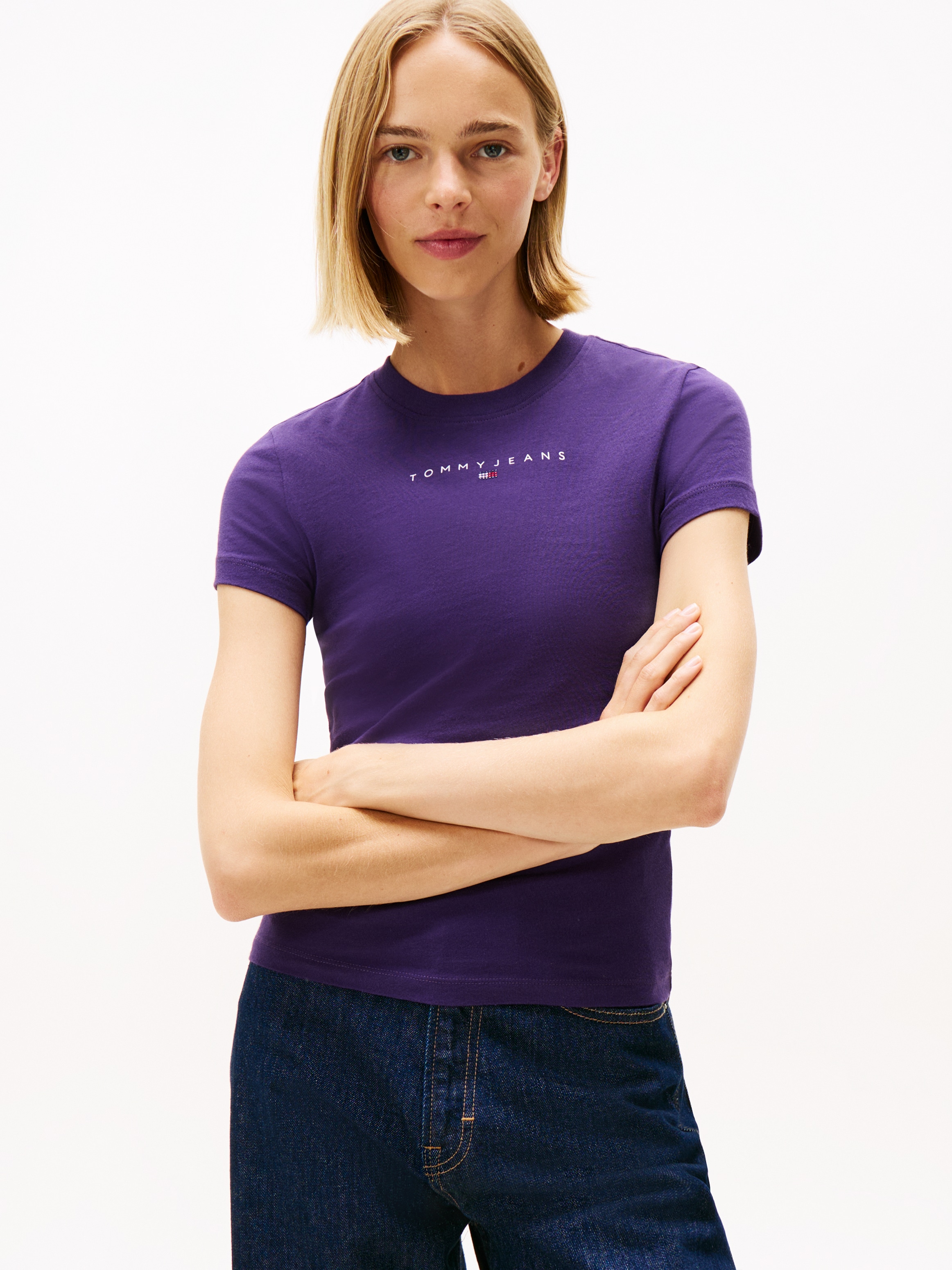 Tommy Jeans Kurzarmshirt »TJW SLIM BLING LINEAR TEE EXT«
