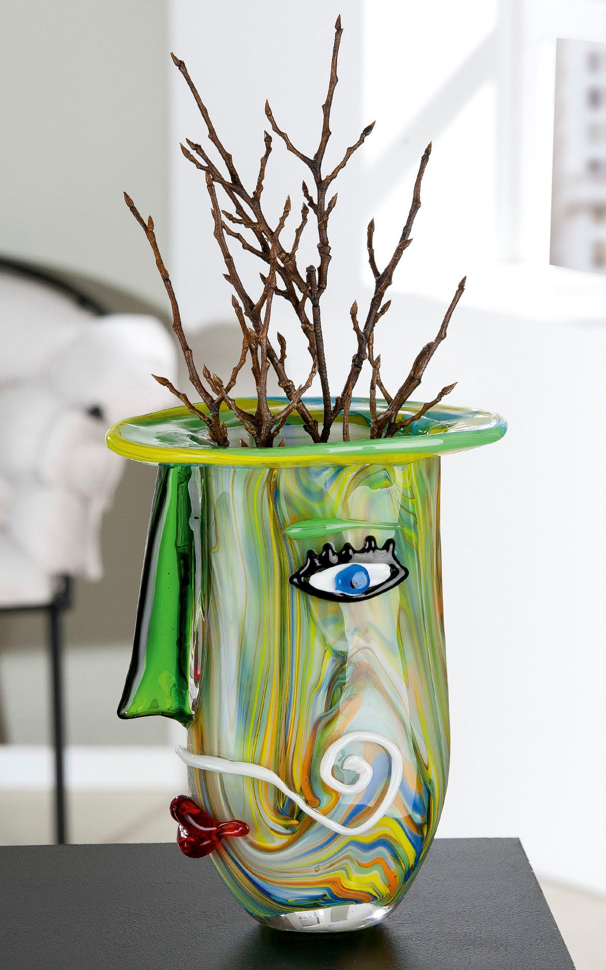 Casablanca by Gilde Tischvase »Plato«, (1 St.), dekorative Vase aus Glas, Blumenvase