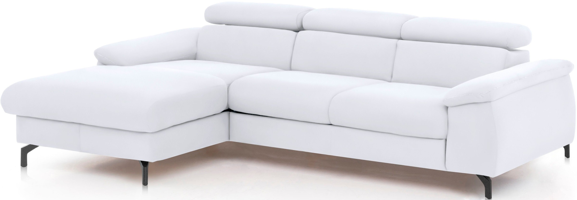 COTTA Polstergarnitur »Komaris L-Form«, (Set), Set bestehend aus: Ecksofa mit Kopfteilverstellung & Hocker