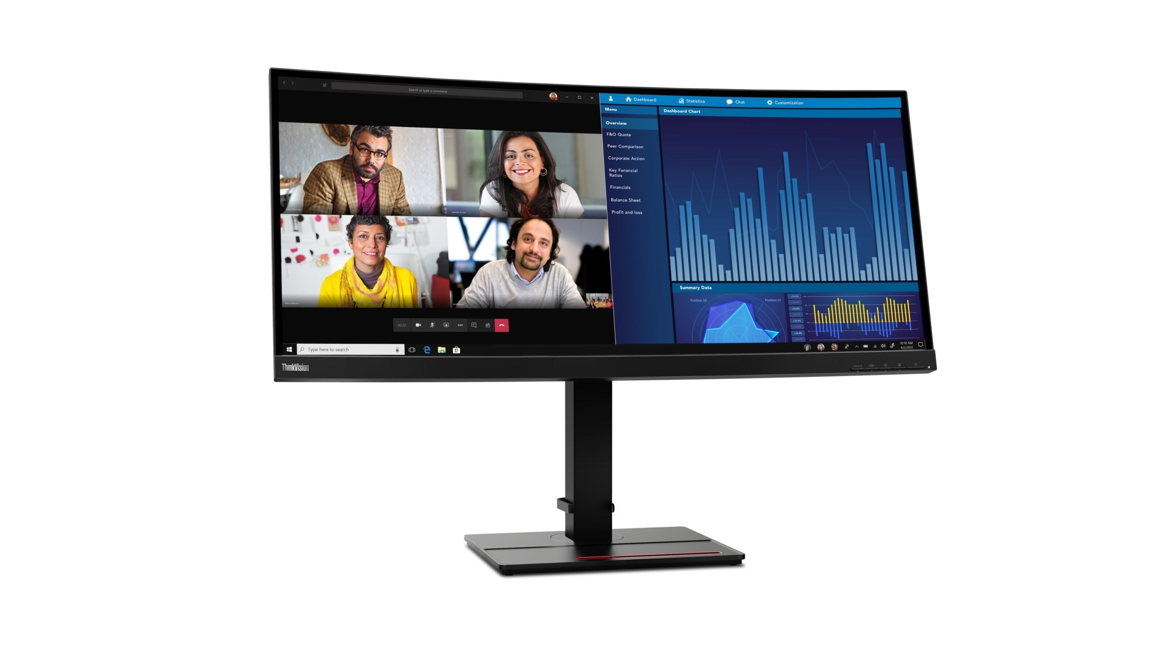 Lenovo LED-Monitor »P34w-20«, 86 cm/34 Zoll, 3440 x 1440 px, Wide Quad HD, 6 ms Reaktionszeit, 60 Hz