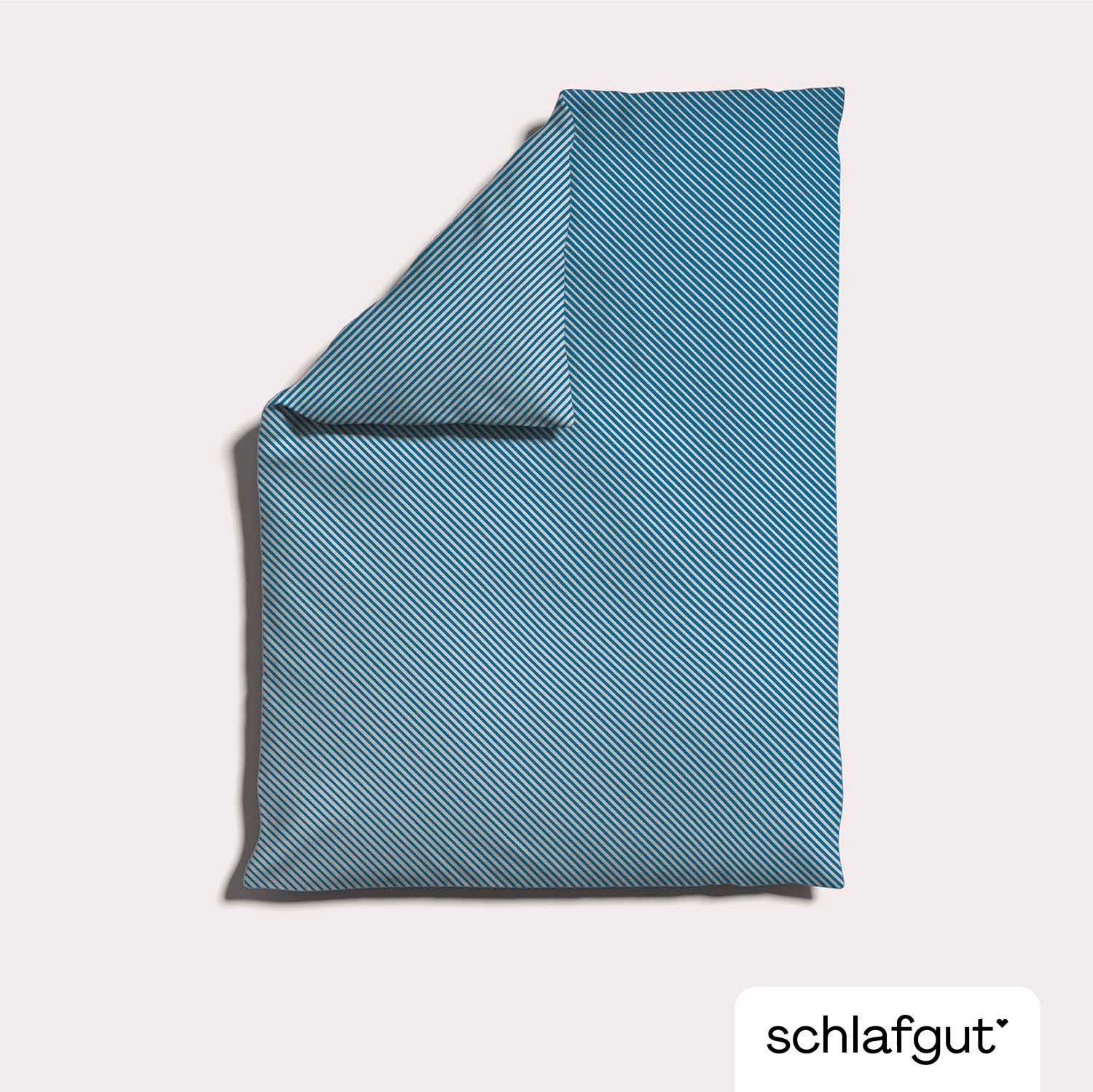 Schlafgut Bettbezug »Woven Satin Fade mit feinen Streifen«, (1 St.), mit Farbverlauf, Mix & Match: passender Kissenbezug erhältlich