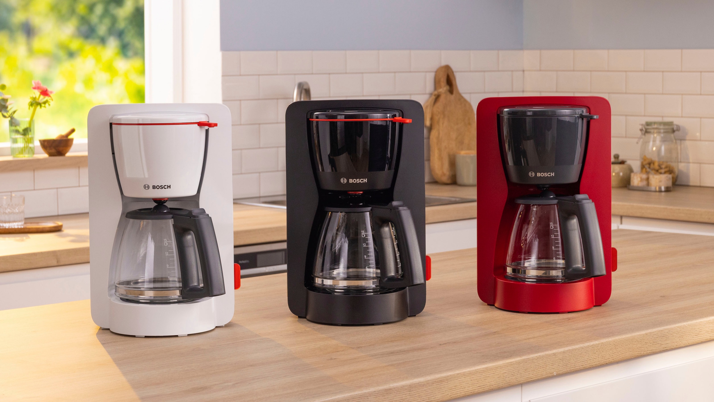BOSCH Filterkaffeemaschine »MyMoment TKA3M134«, 1,25 l Kaffeekanne, Papierfilter, 1x4, 60min Warmhaltefunktion, Aroma intense, Entkalkungsprogramm, 1200 W