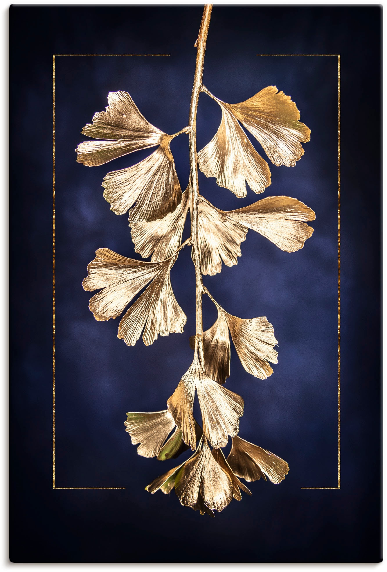 Artland Wandbild »Goldener Gingko« Blätterbilder 1 Stk. tlg. als Leinwandbi günstig online kaufen
