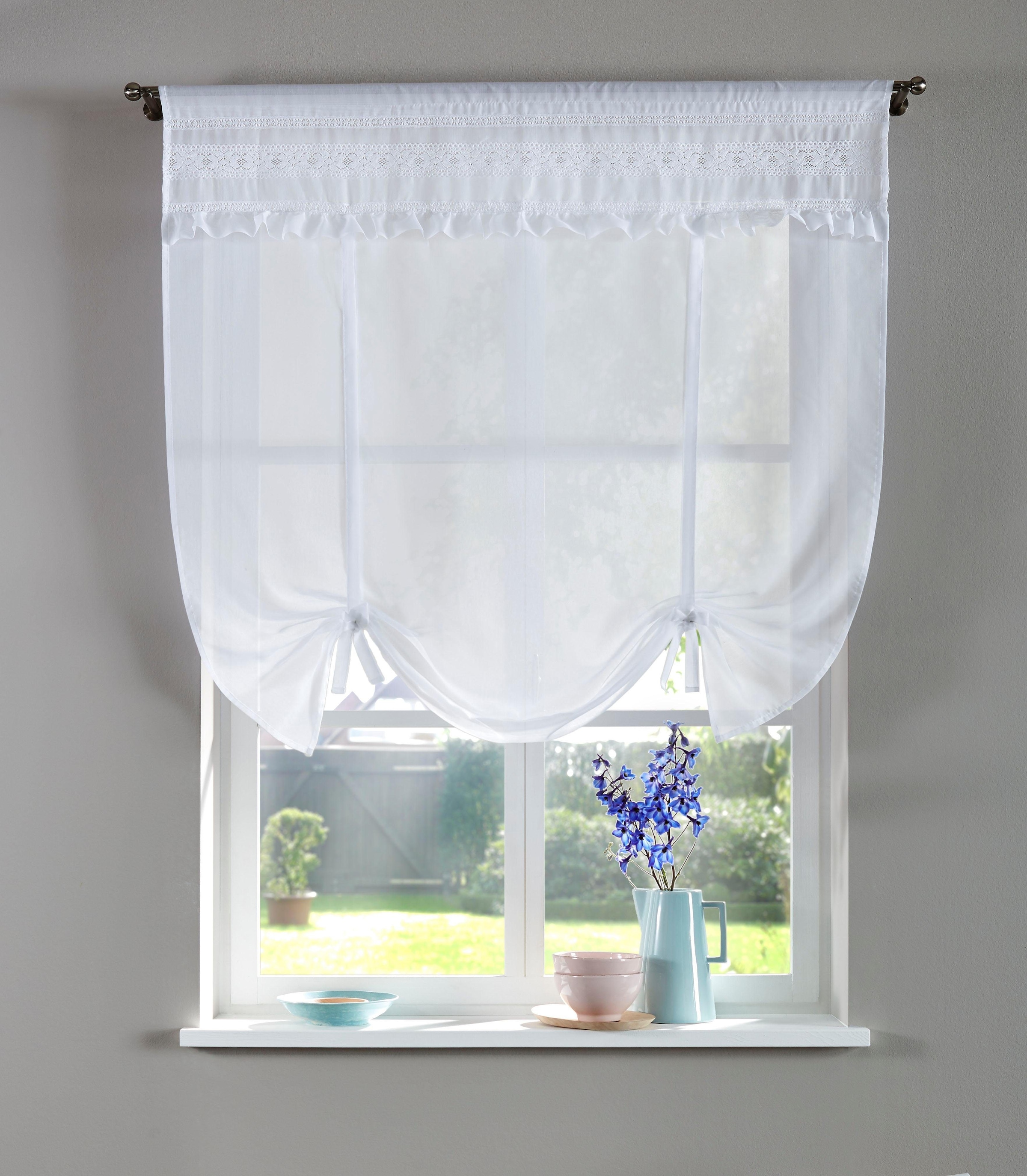 Home affaire Bindegardine »LISA« Stangendurchzug 1 Stk. tlg. transparent, B günstig online kaufen
