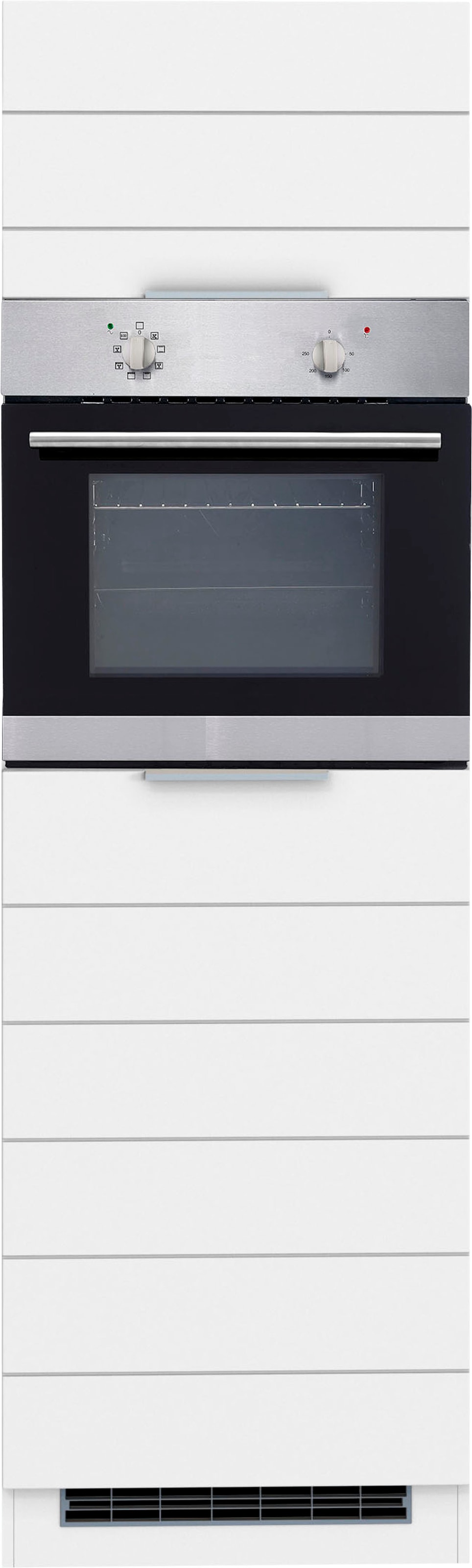KOCHSTATION Backofenumbauschrank »KS-Luhe« 60 cm breit, hochwertige MDF-Fronten mit waagerechter Lisene