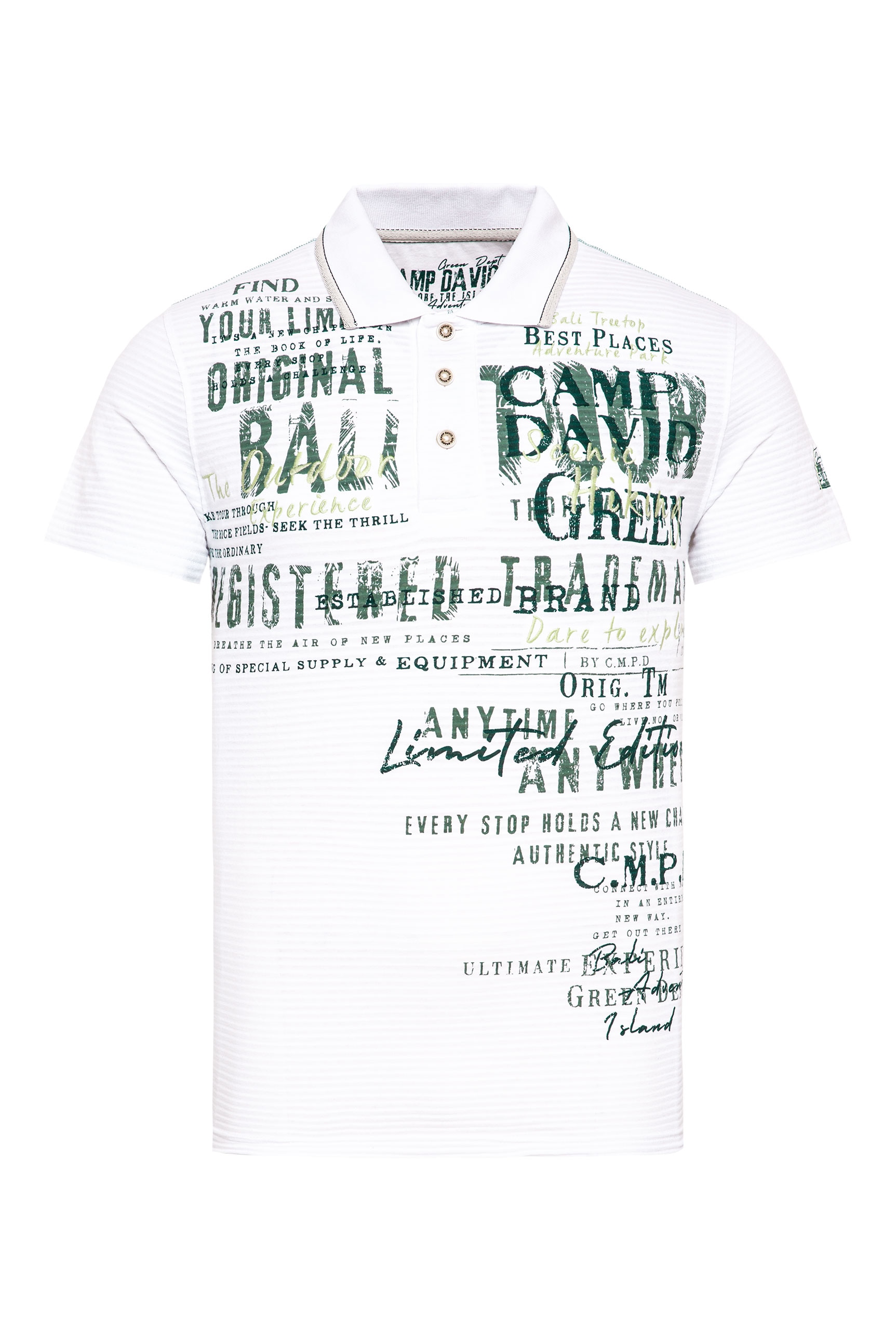 CAMP DAVID Poloshirt, mit Logo Print