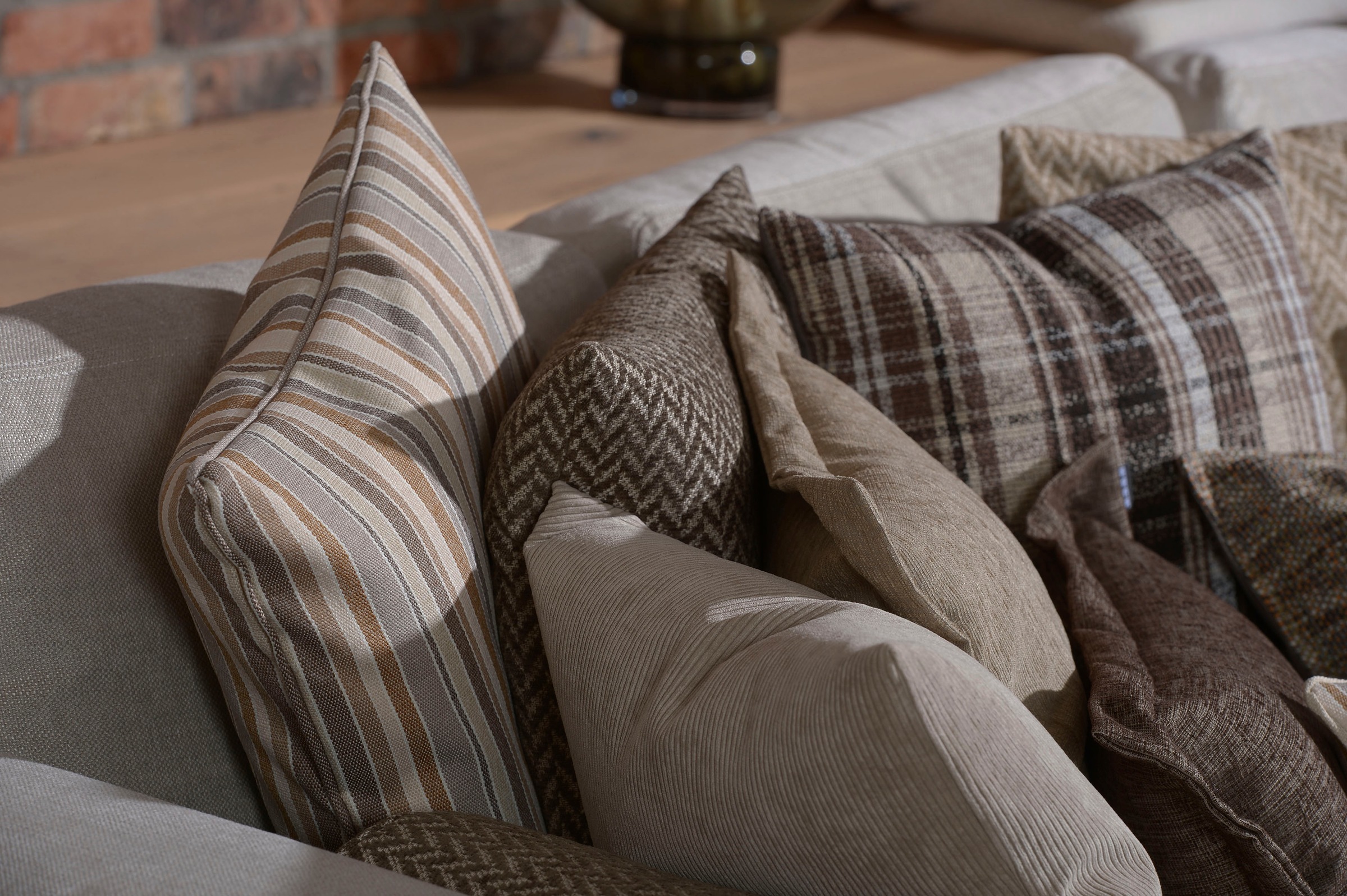 H.O.C.K. Dekokissen »Ardesia« mit Karomuster, Kissenhülle mit Füllung, 1 Stück