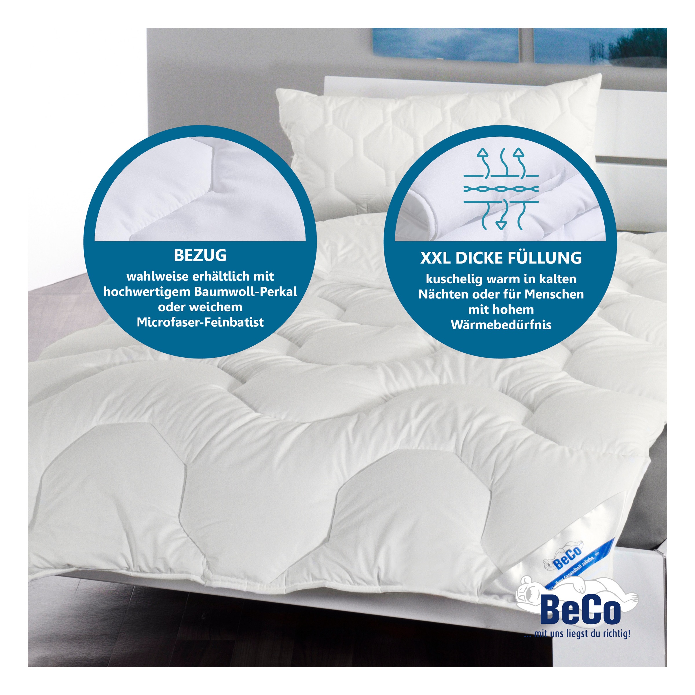 Beco Microfaserbettdecke »Wellness XXL« polarwarm Füllung Polyester 1 Stk. tlg.