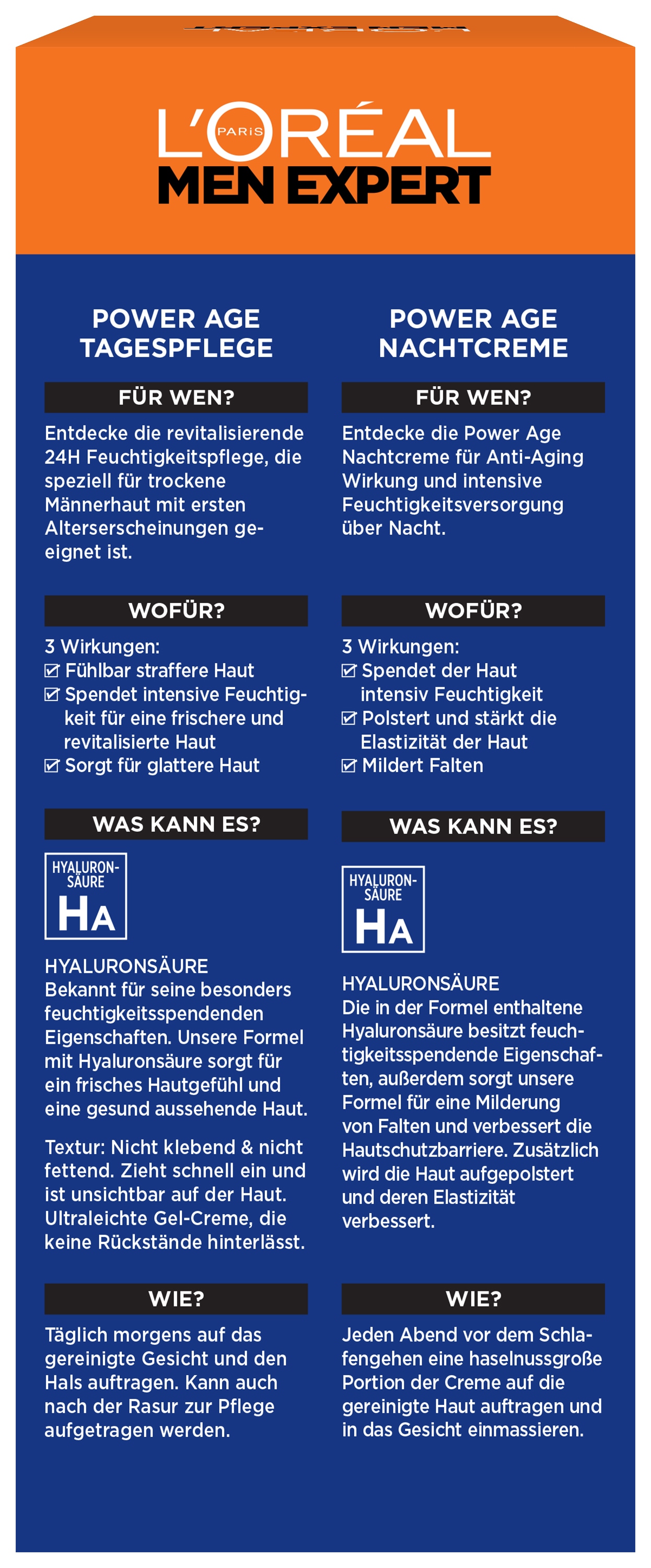 L'ORÉAL PARIS MEN EXPERT Gesichtspflege-Set »L'Oréal Men Expert Power Age Set: Feuchtigkeitspflege & Nachtcreme«