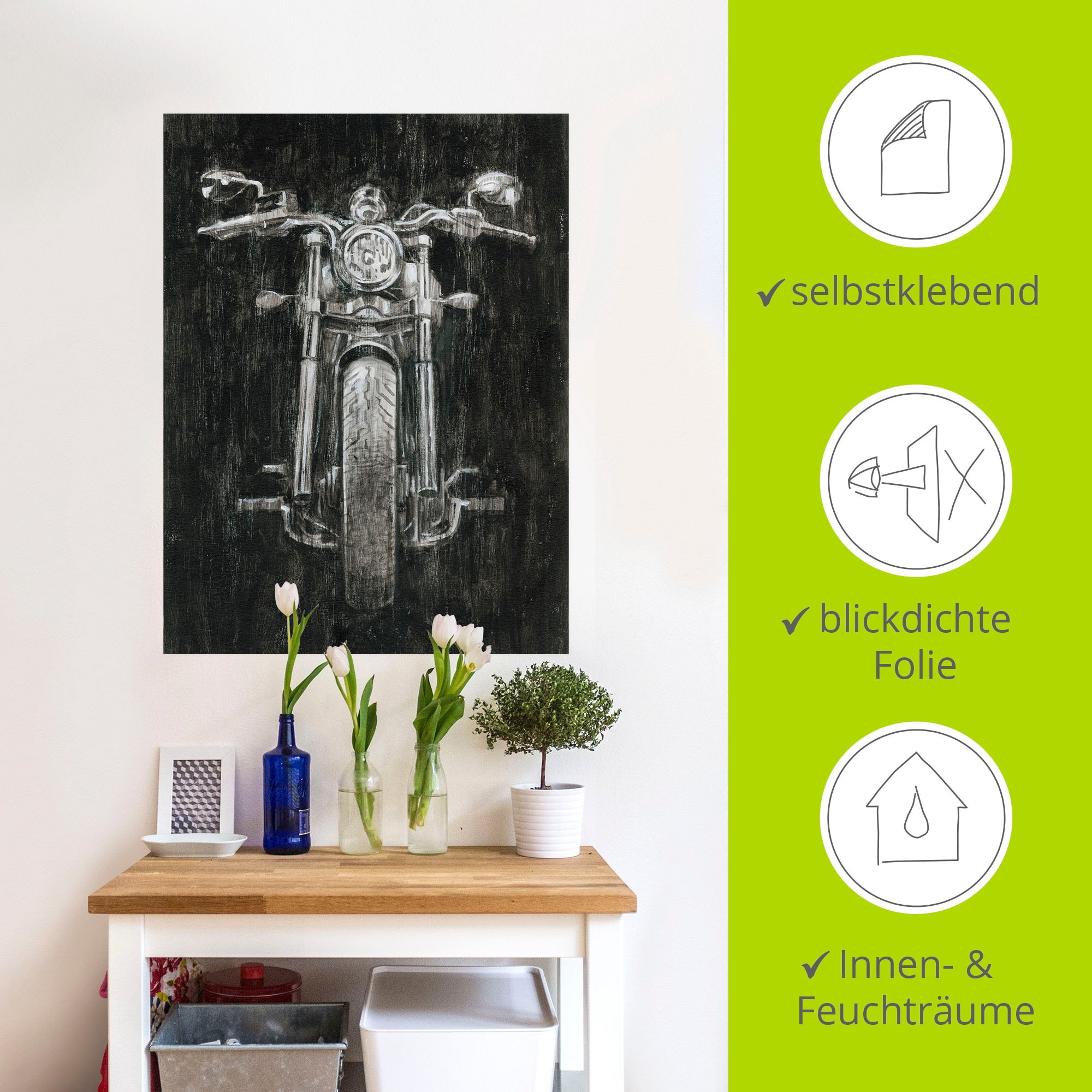 Artland Wandbild »Eisernes Pferd I«, Motorräder & Roller, (1 St.), als Poster, Wandaufkleber in verschied. Größen