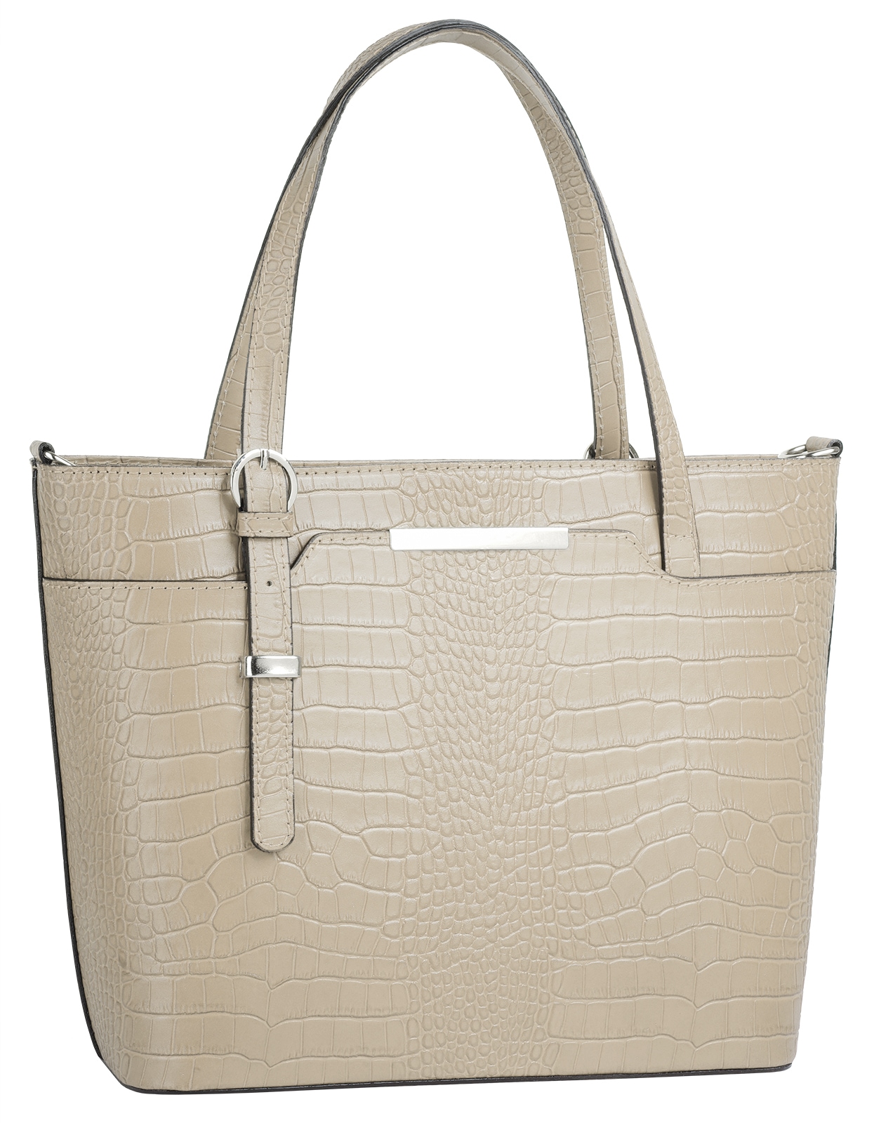 Cluty Henkeltasche, echt Leder, Made in Italy