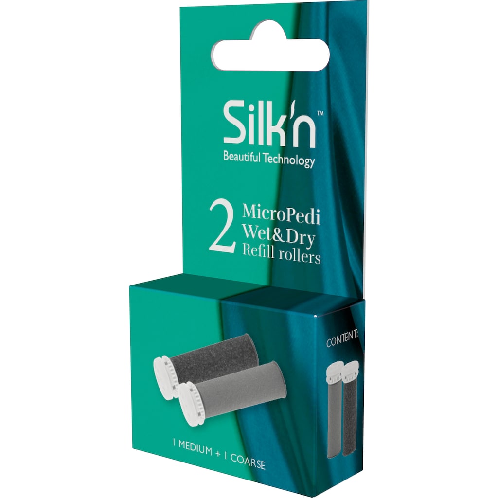 Silk'n Hornhautentferner Ersatzrolle »MicroPedi«, (Set, 8 St., Wet & Dry)