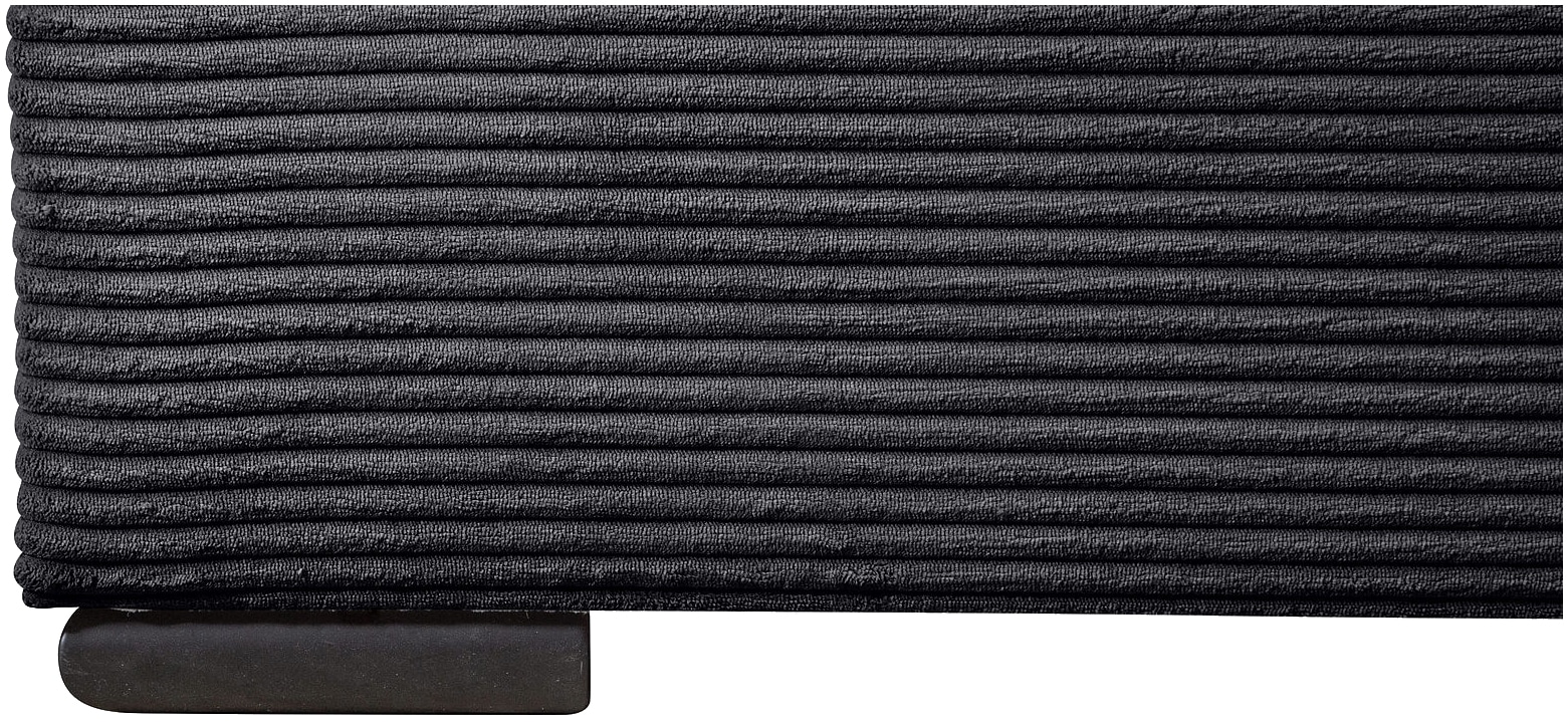 COLLECTION AB Wohnlandschaft »Josy U-Form, Breite 269 cm, Flachgewebe, Struktur, Cord & Cord/Mix«, (Cord-/Mix), inkl. Bettfunktion, Bettkasten, mit 3 gleich großen Rückenkissen