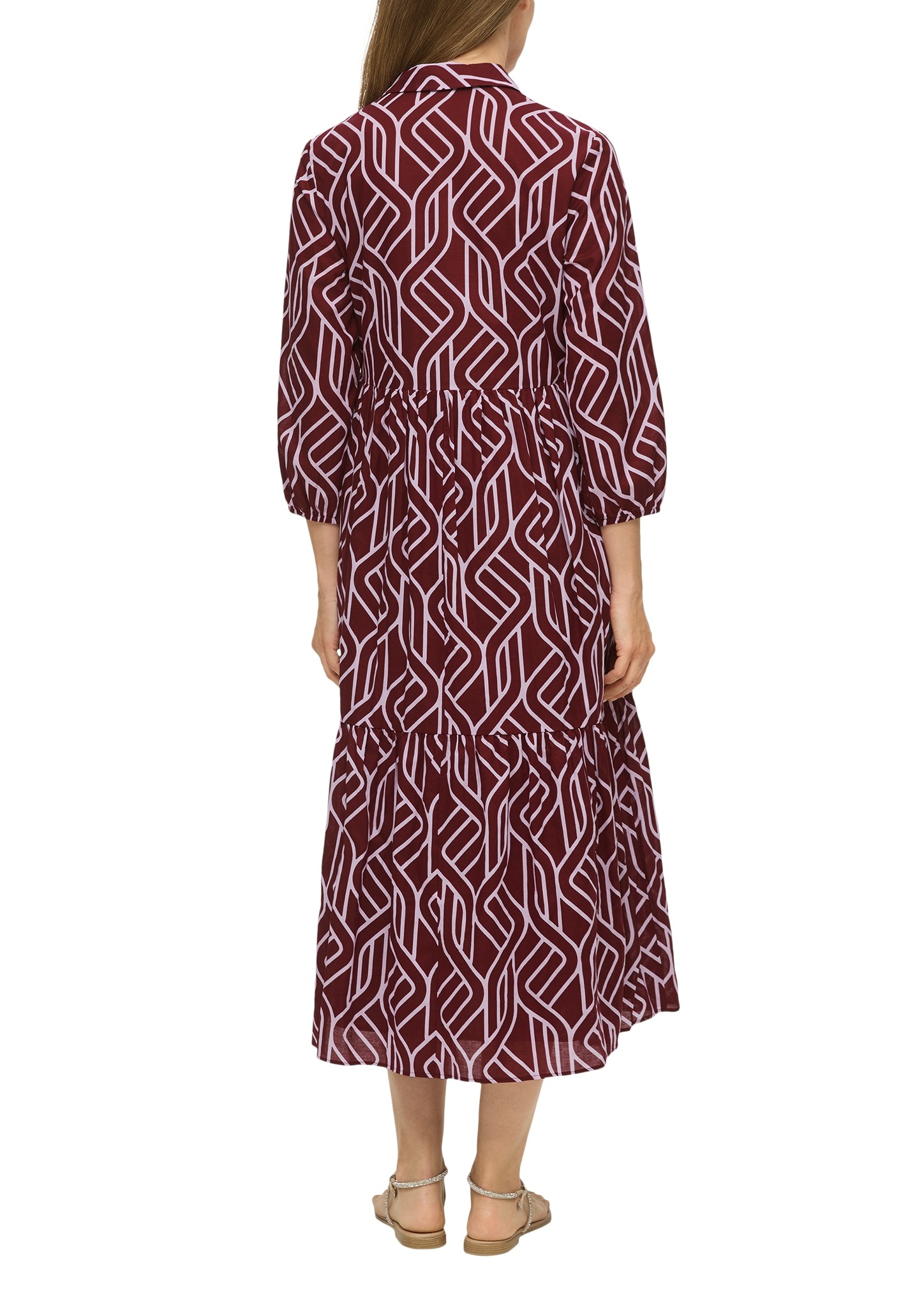 s.Oliver BLACK LABEL Tunikakleid, Langarm mit Allover-Print