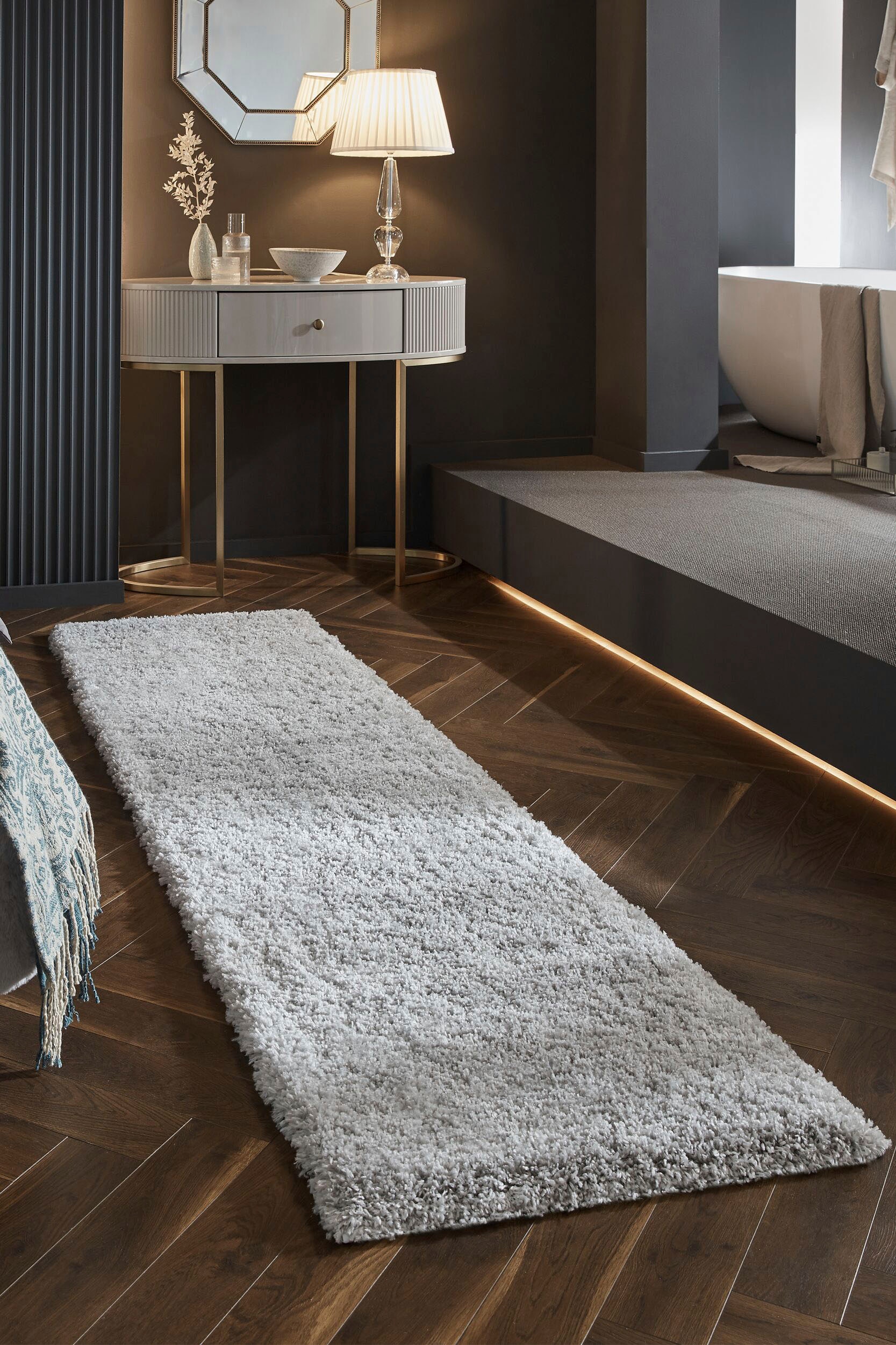 FLAIR RUGS Hochflor-Läufer »Feather«, rechteckig, 40 mm Höhe