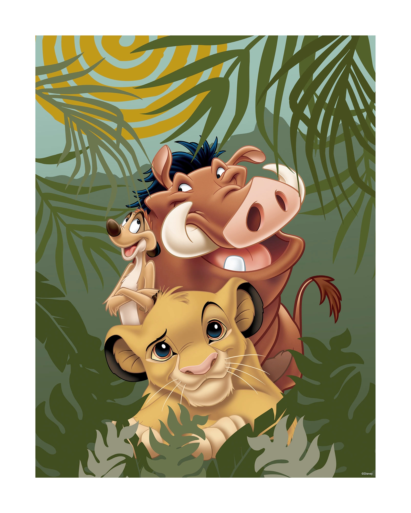 Komar Bild »Lion King Carefree Trio« Disney 1 Stk. tlg. Wandbild zur Dekora günstig online kaufen