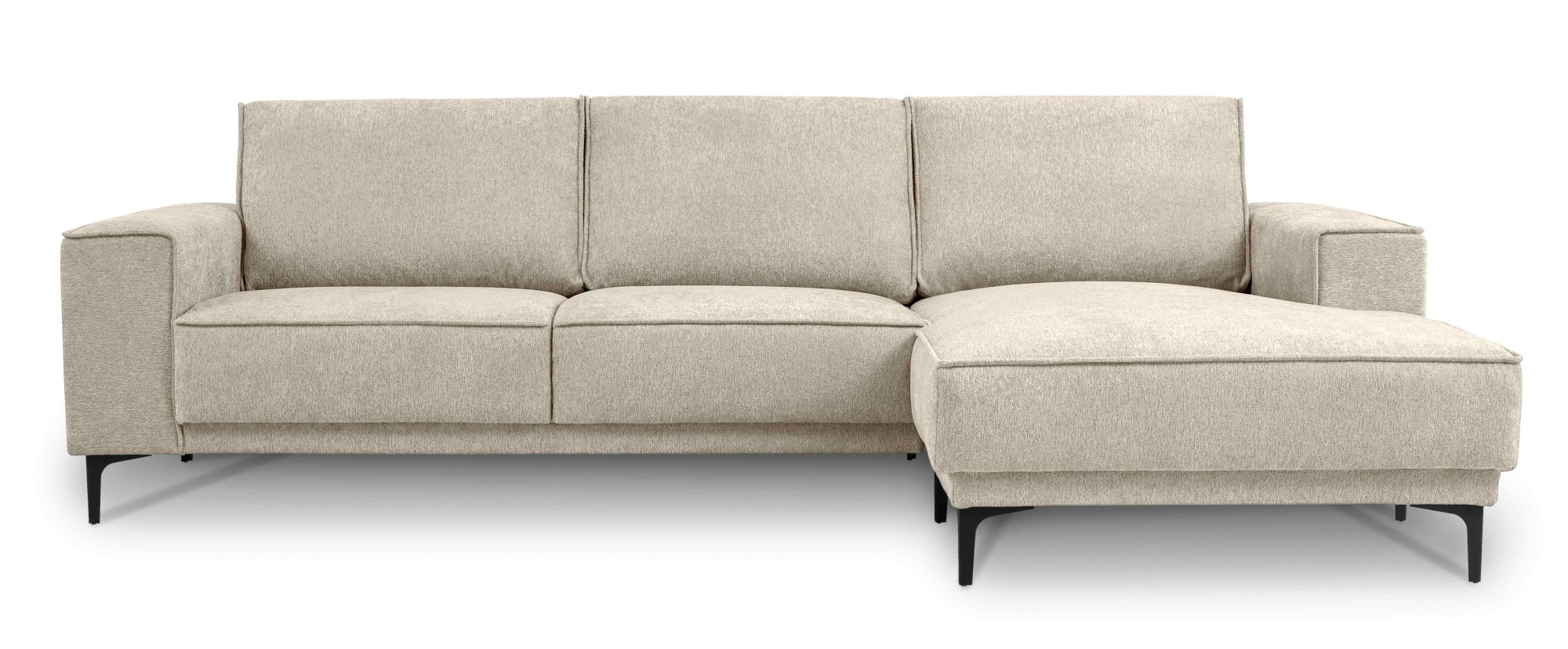 Places of Style Ecksofa »Polsterecke Oland, Struktur, Flachgewebe, Luxus-Mi günstig online kaufen
