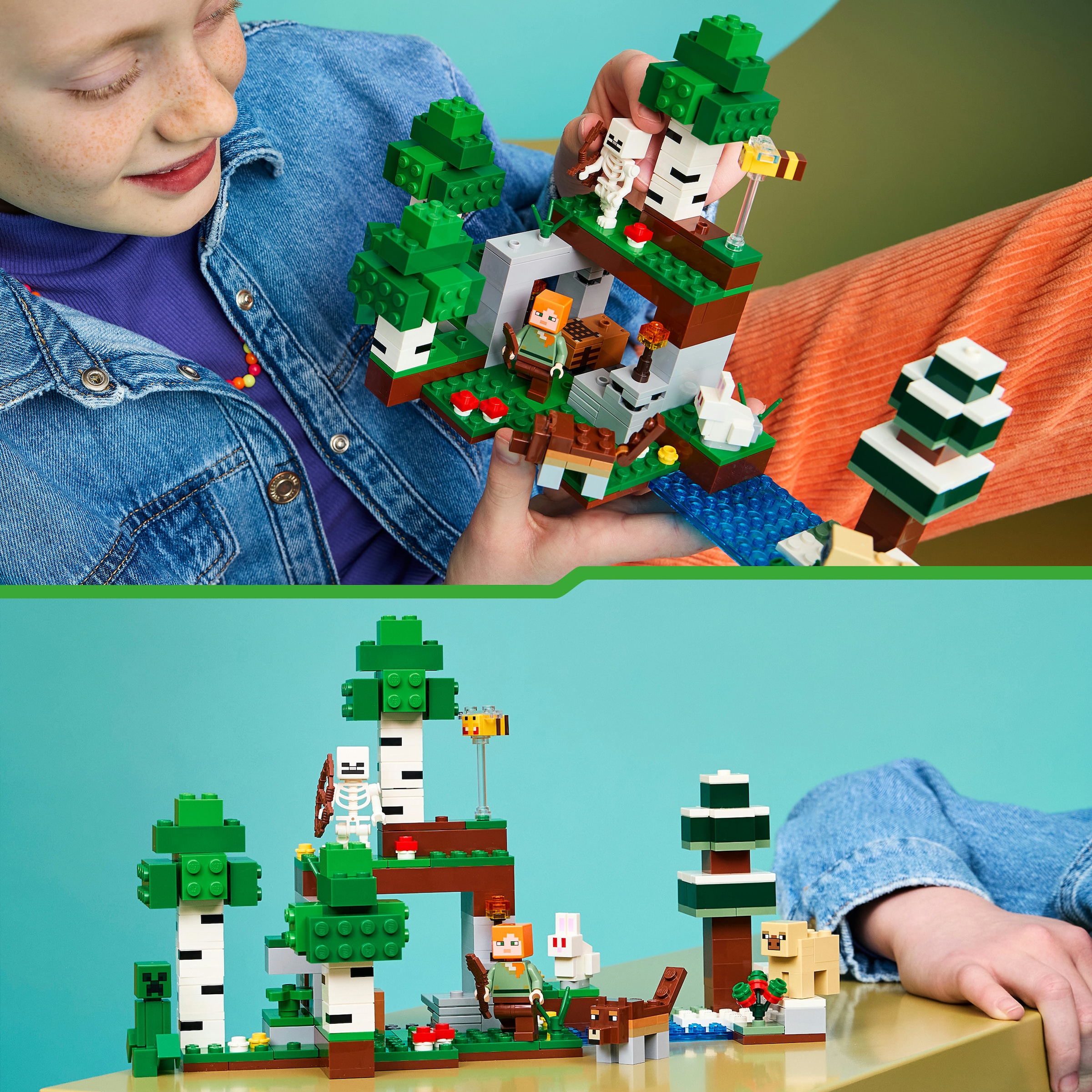 LEGO® Konstruktionsspielsteine »Erstes Abenteuer in der Nacht (21593), LEGO Minecraft« Made in Europe