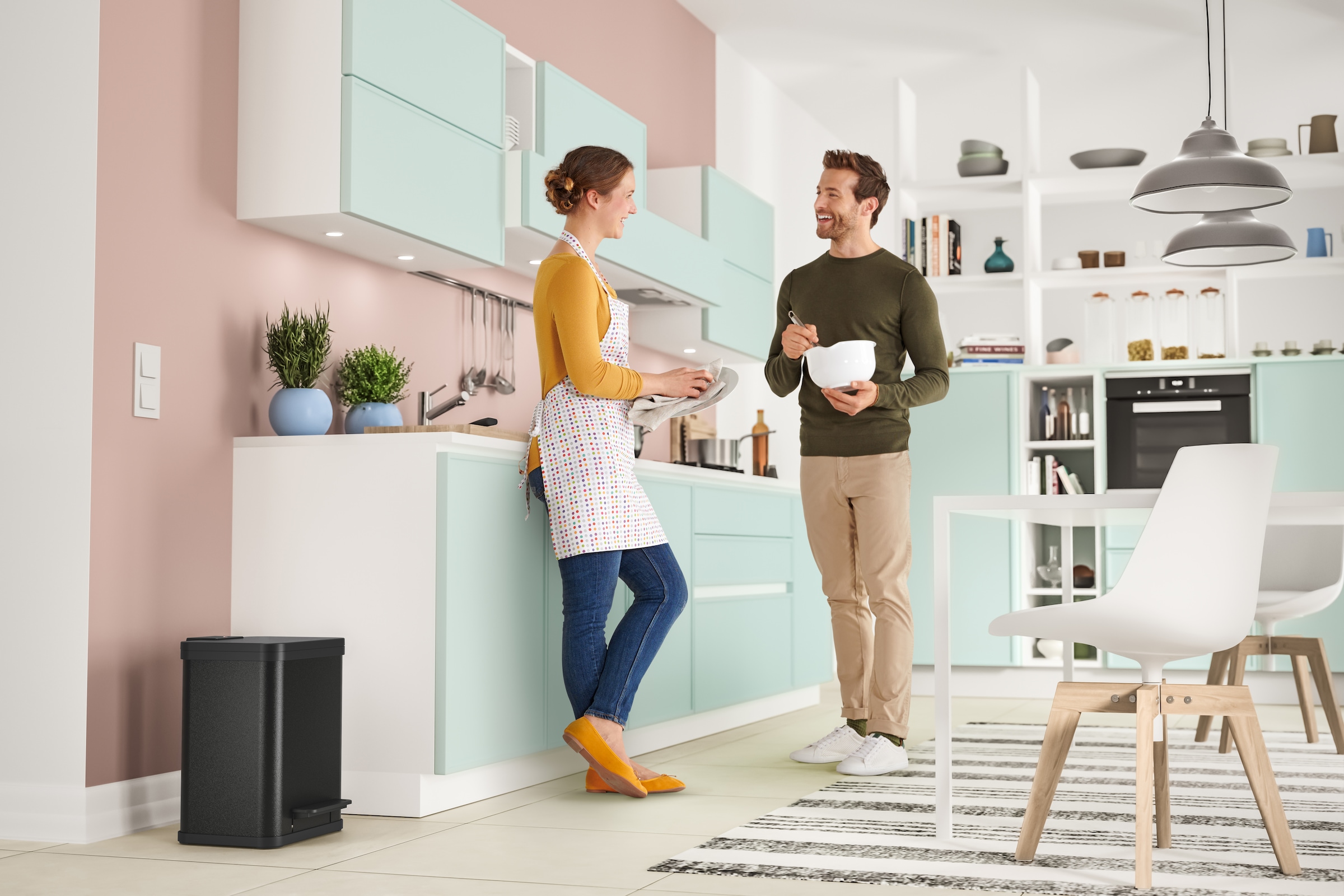 Hailo Mülleimer »Öko duo Plus M«, 2 Behälter, 18 l, Stahlblech o. Edelstahl, Kunststoff Inneneimer, Made in Germany