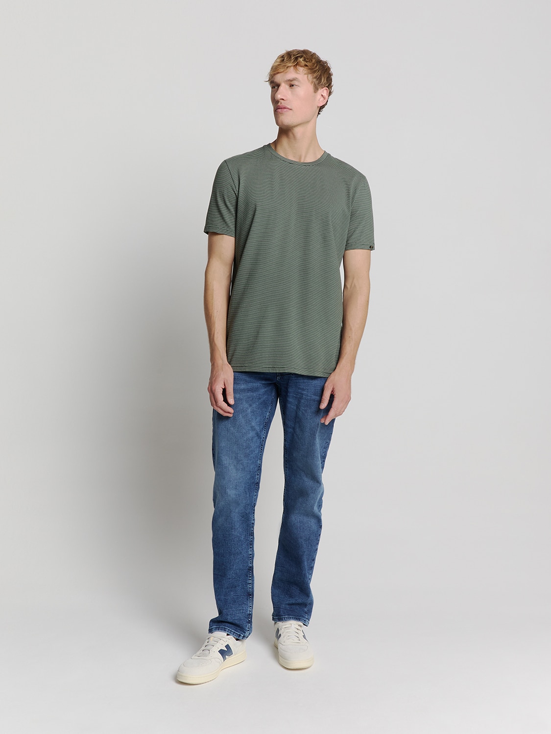 NO EXCESS T-Shirt »No Excess Gestreiftes Crewneck t-shirt«