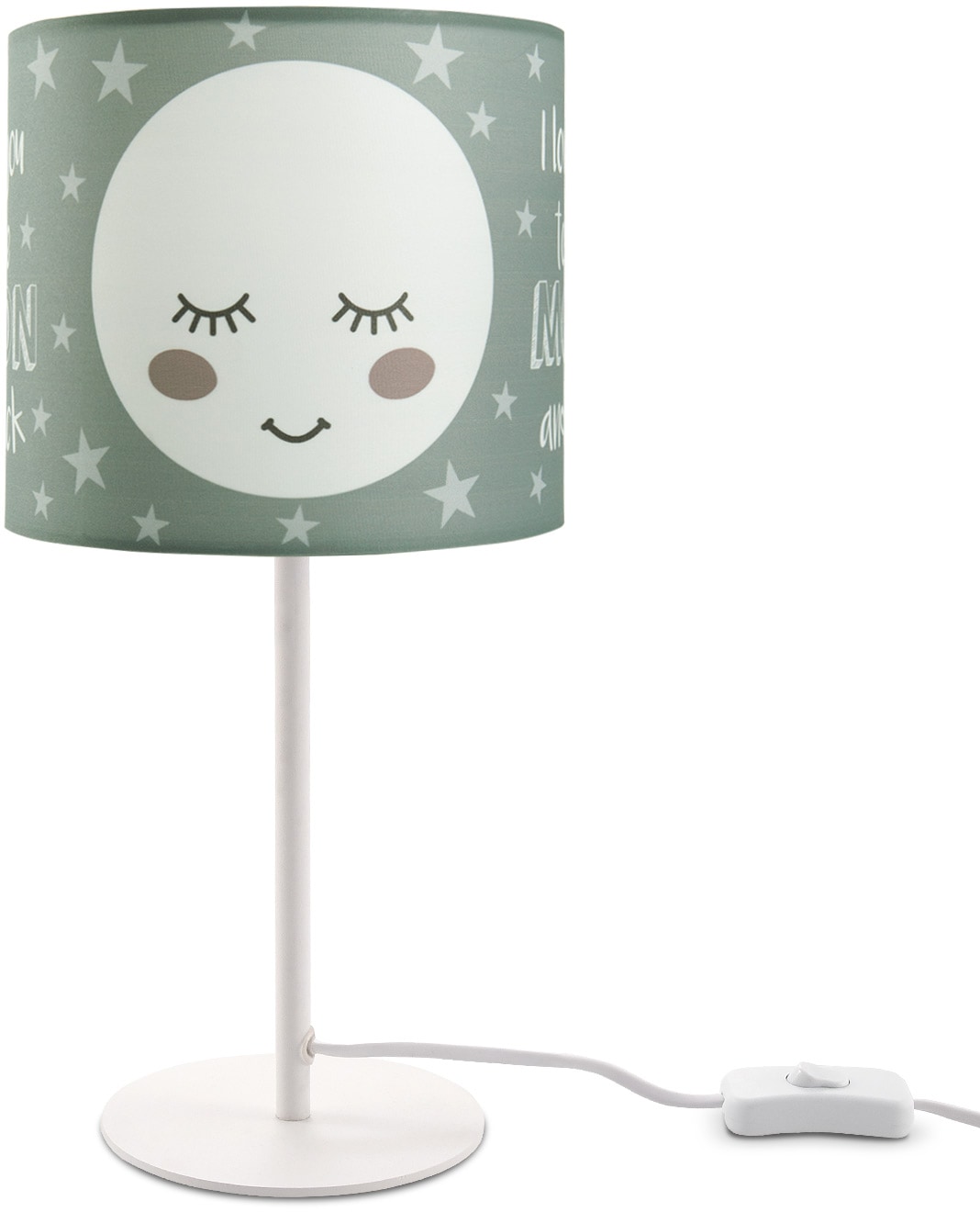 Paco Home Tischleuchte »Aleyna online bestellen 103«, Lampe Tischleuchte flammig-flammig, LED 1 Kinderzimmer Kinderlampe mit E14 Mond-Motiv