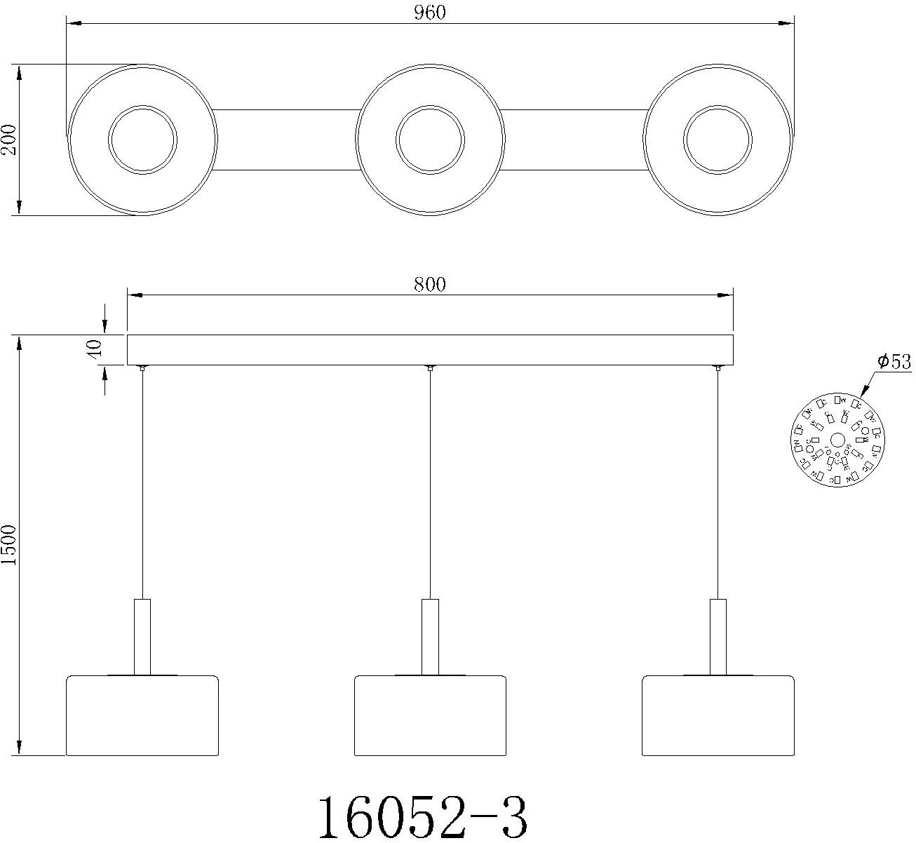 GLOBO LIGHTING LED Pendelleuchte »TRENTON«, Leuchtmittel LED-Modul | LED fest integriert, Hängelampe/Hängeleuchte/Wohnzimmer/Esstisch/elegant