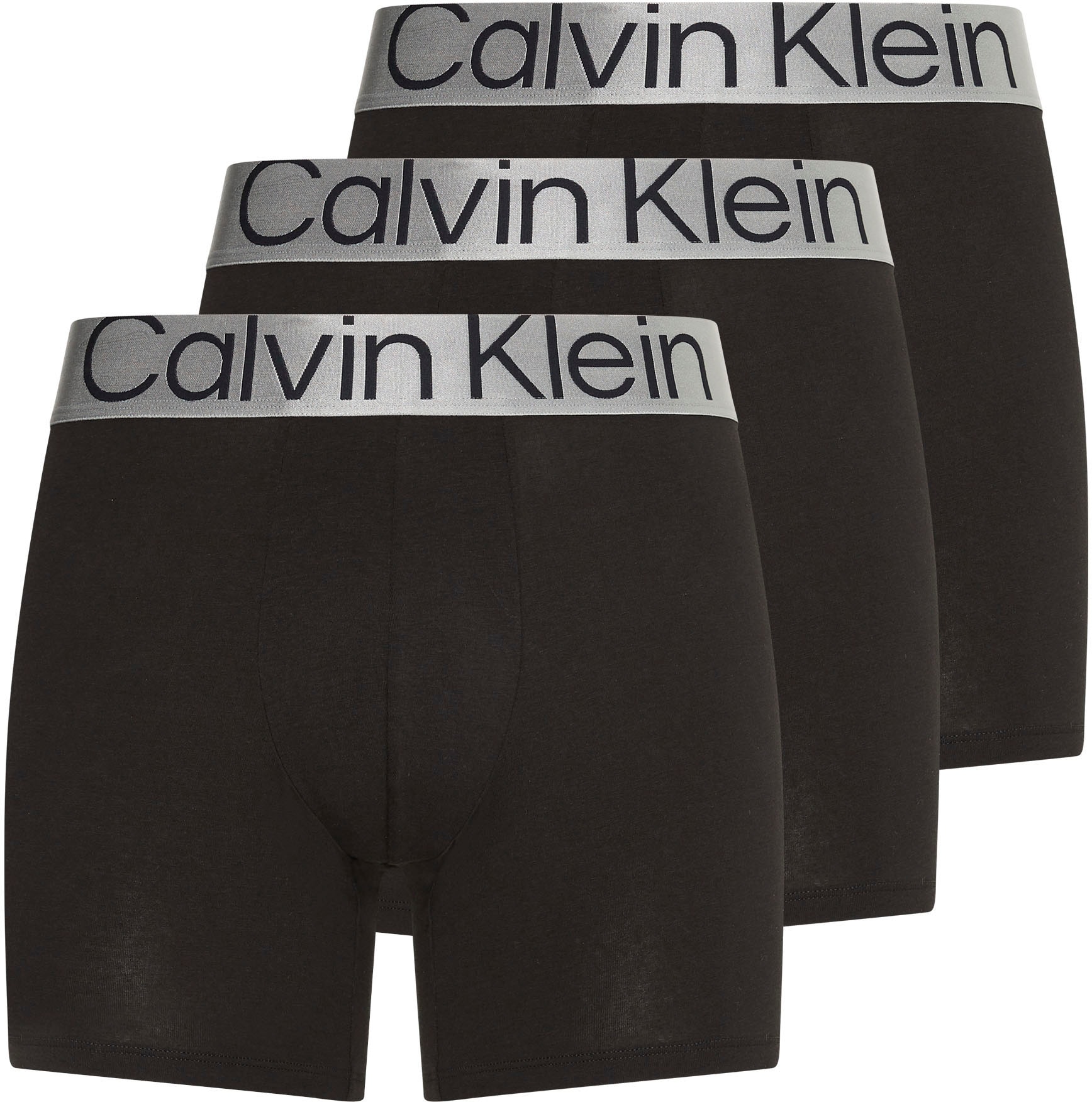 Calvin Klein Underwear Boxershorts, (Packung, 3 St., 3er-Pack), mit Logobund in dezentem grau