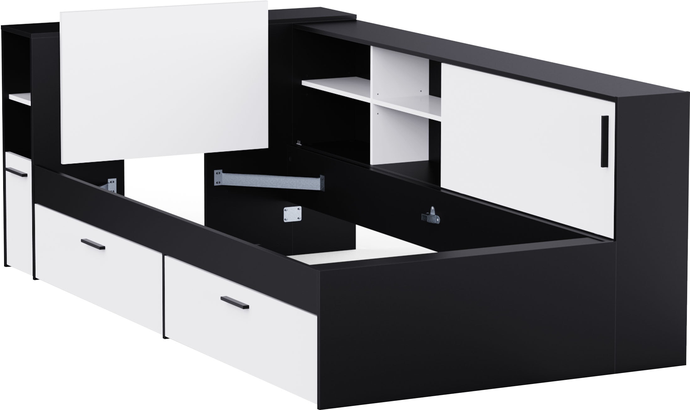 Demeyere GROUP Stauraumbett »DREAMPAD Bett 90x190/200 mit Ablage«